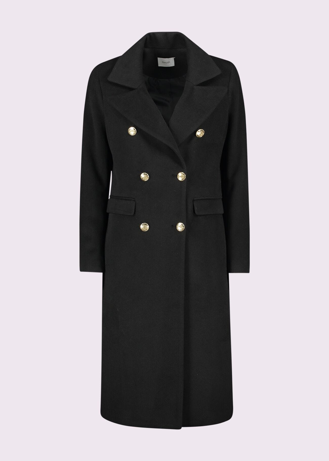 Black doublebreasted coat