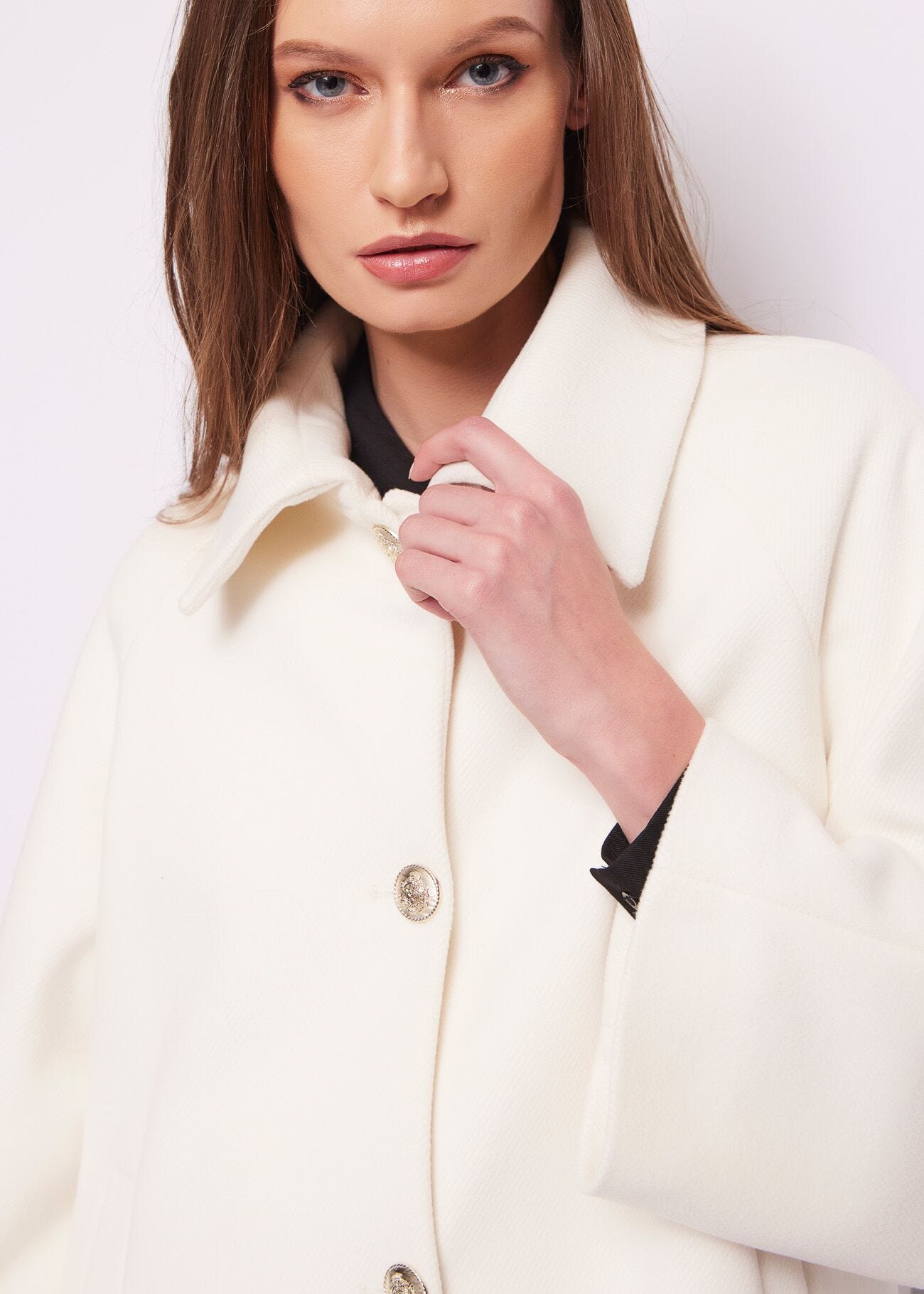 Manteau court blanc