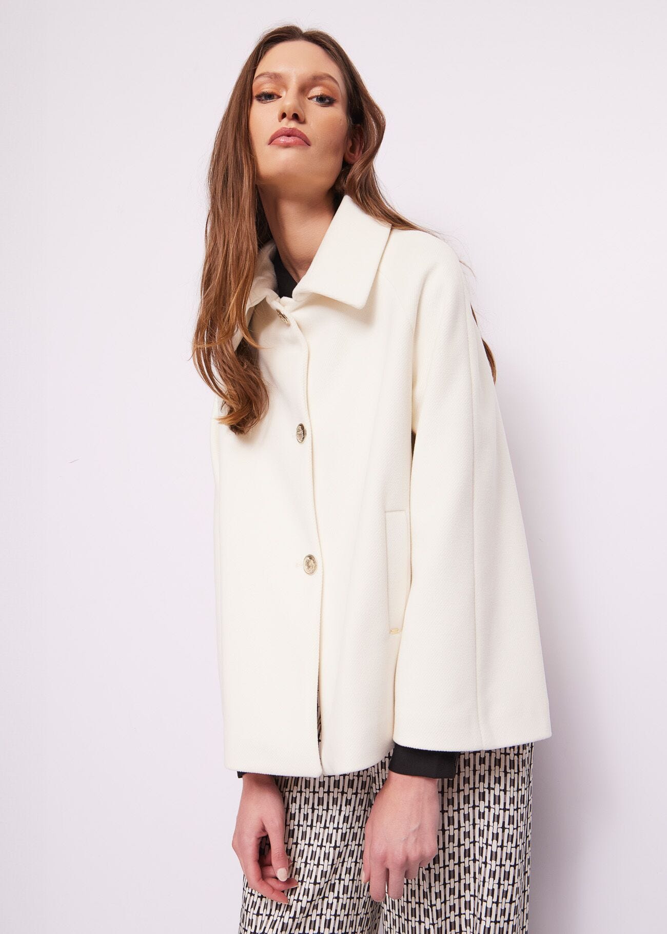 Manteau court blanc