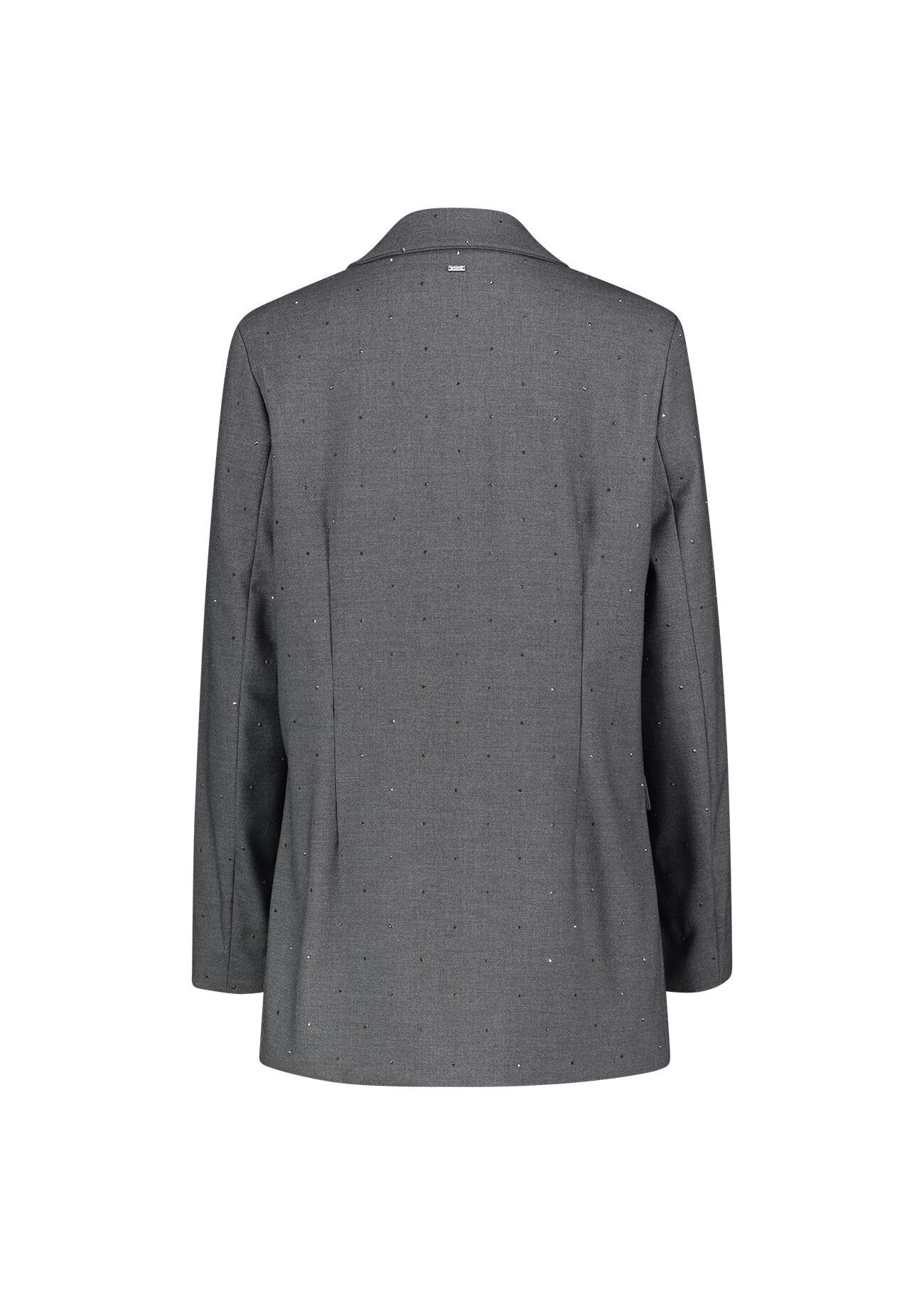 Grey coat with rhinestones