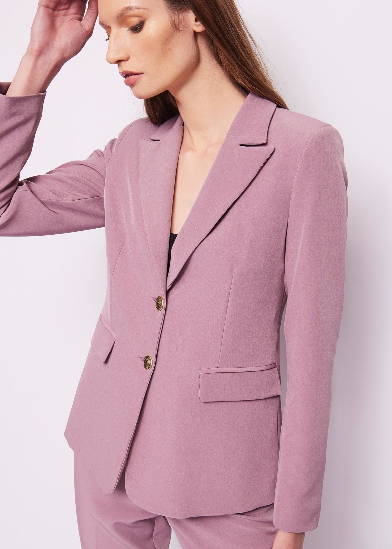 Purple stretch blazer