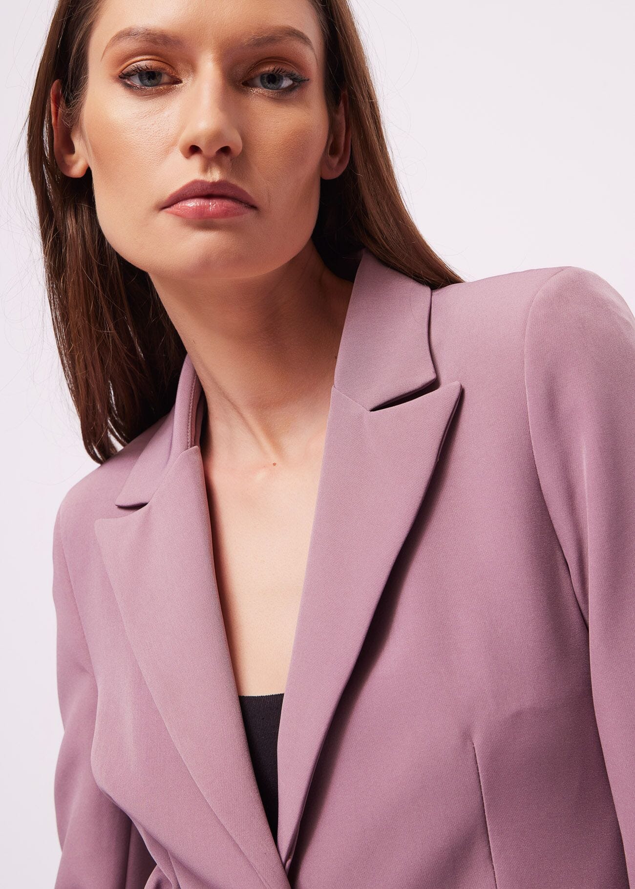 Purple stretch blazer
