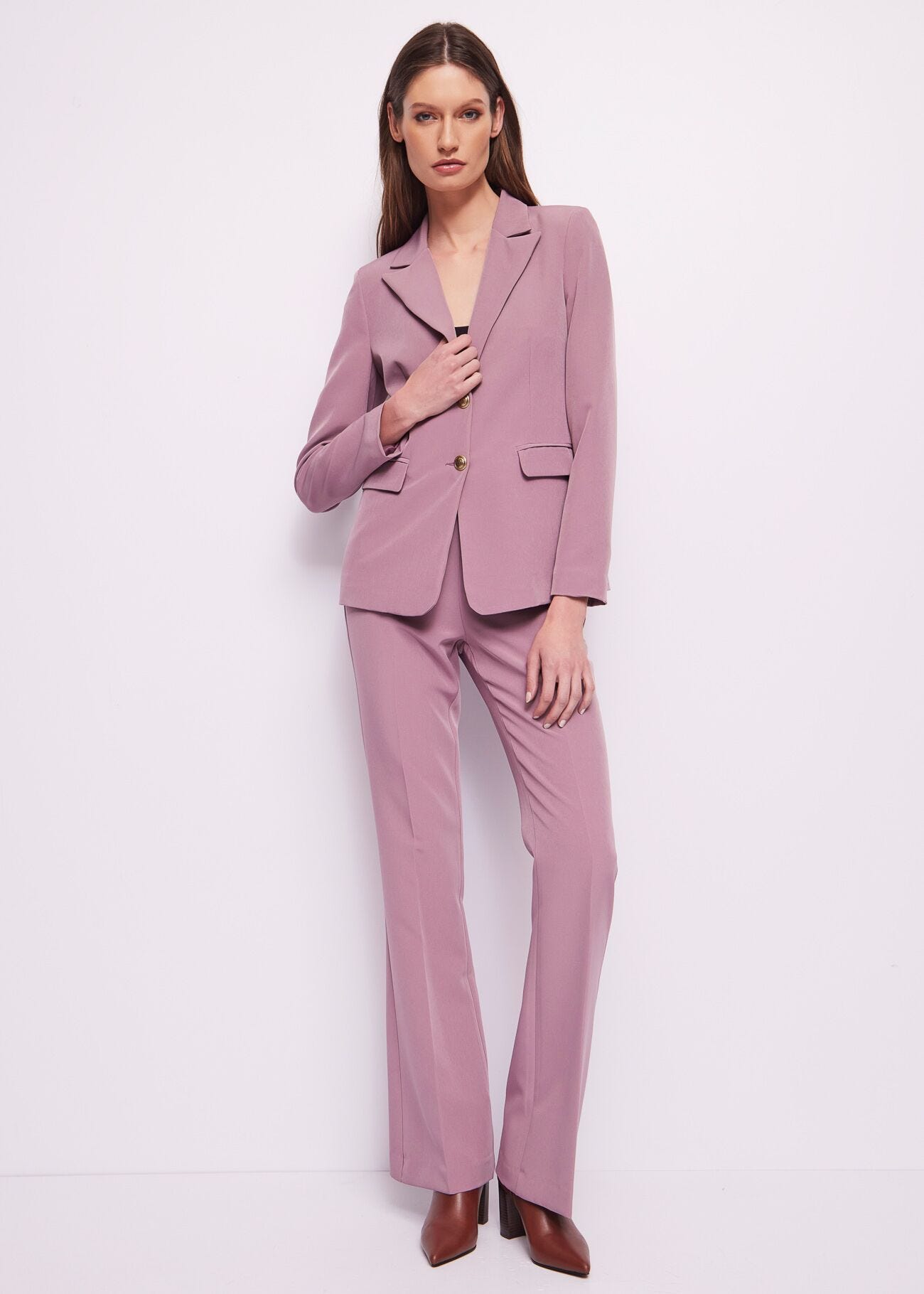 Purple stretch blazer