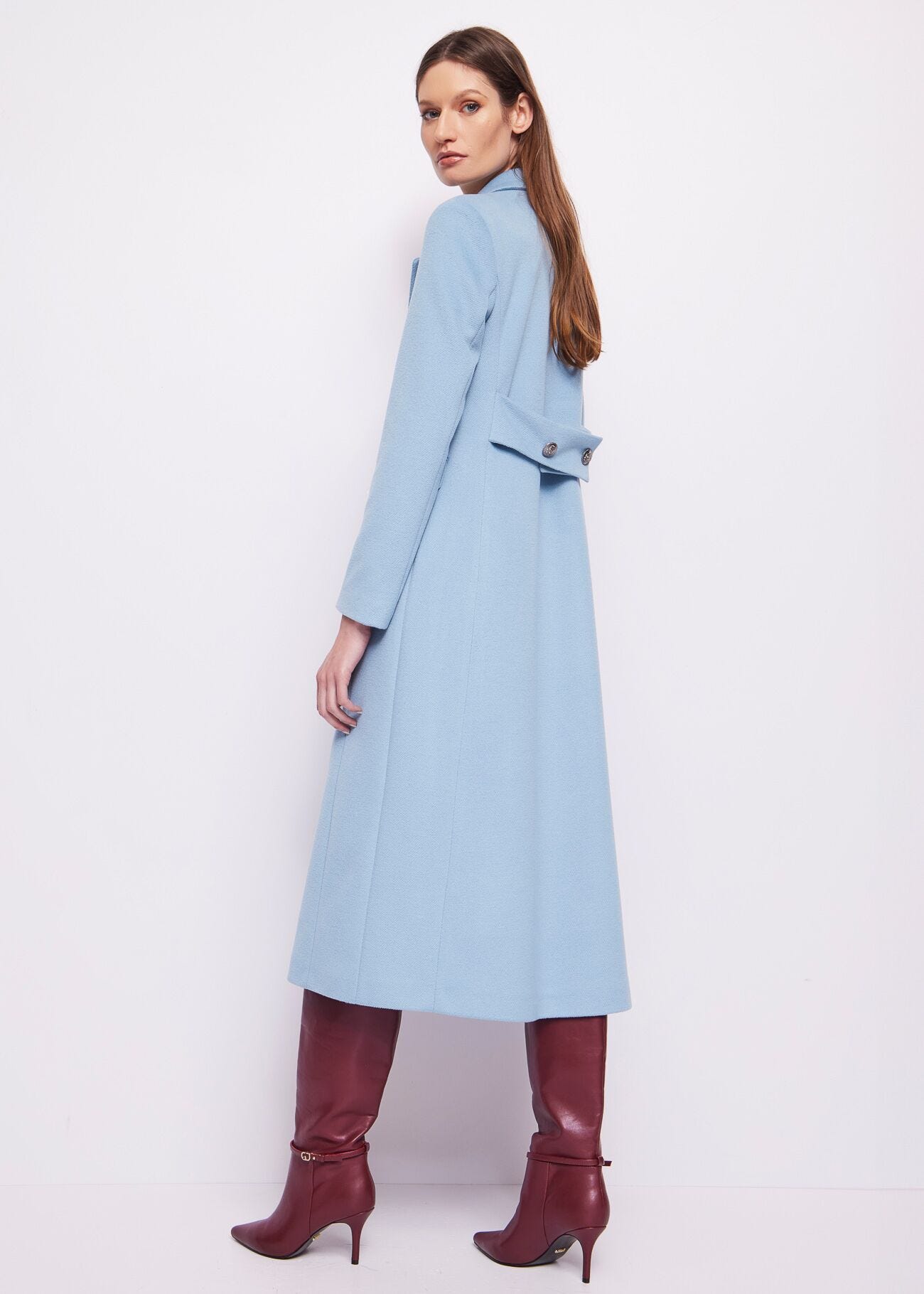 Blue doublebreasted coat