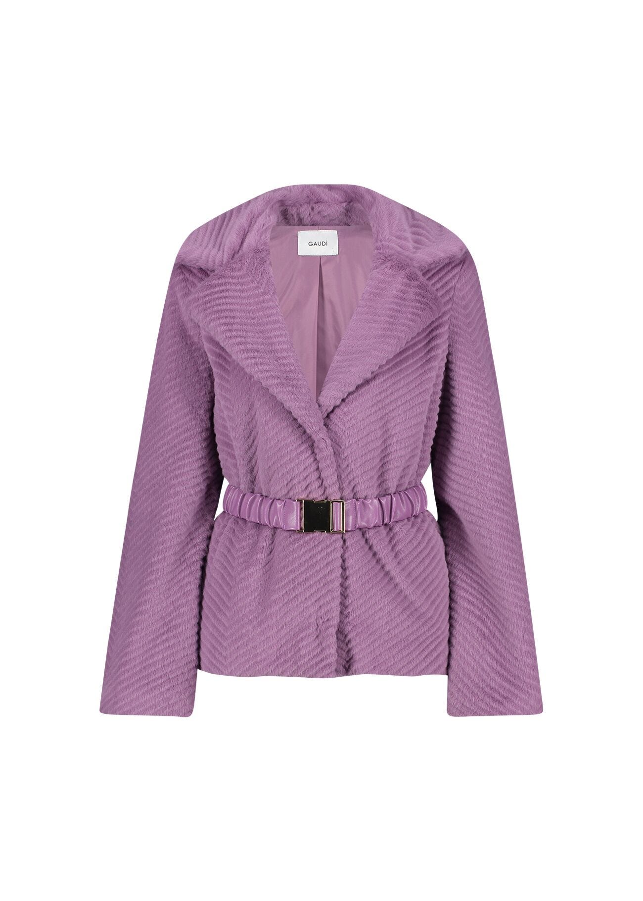 Blazer violet en fourrure synthétique