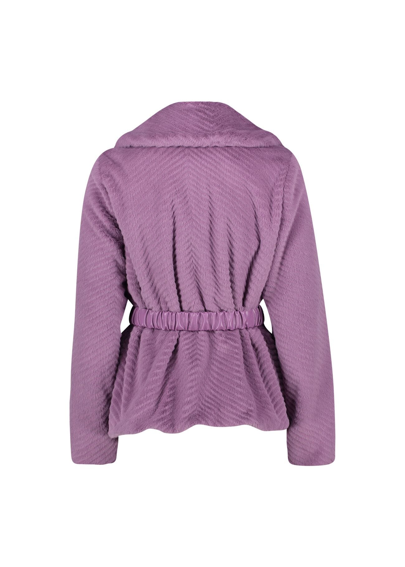 Blazer violet en fourrure synthétique