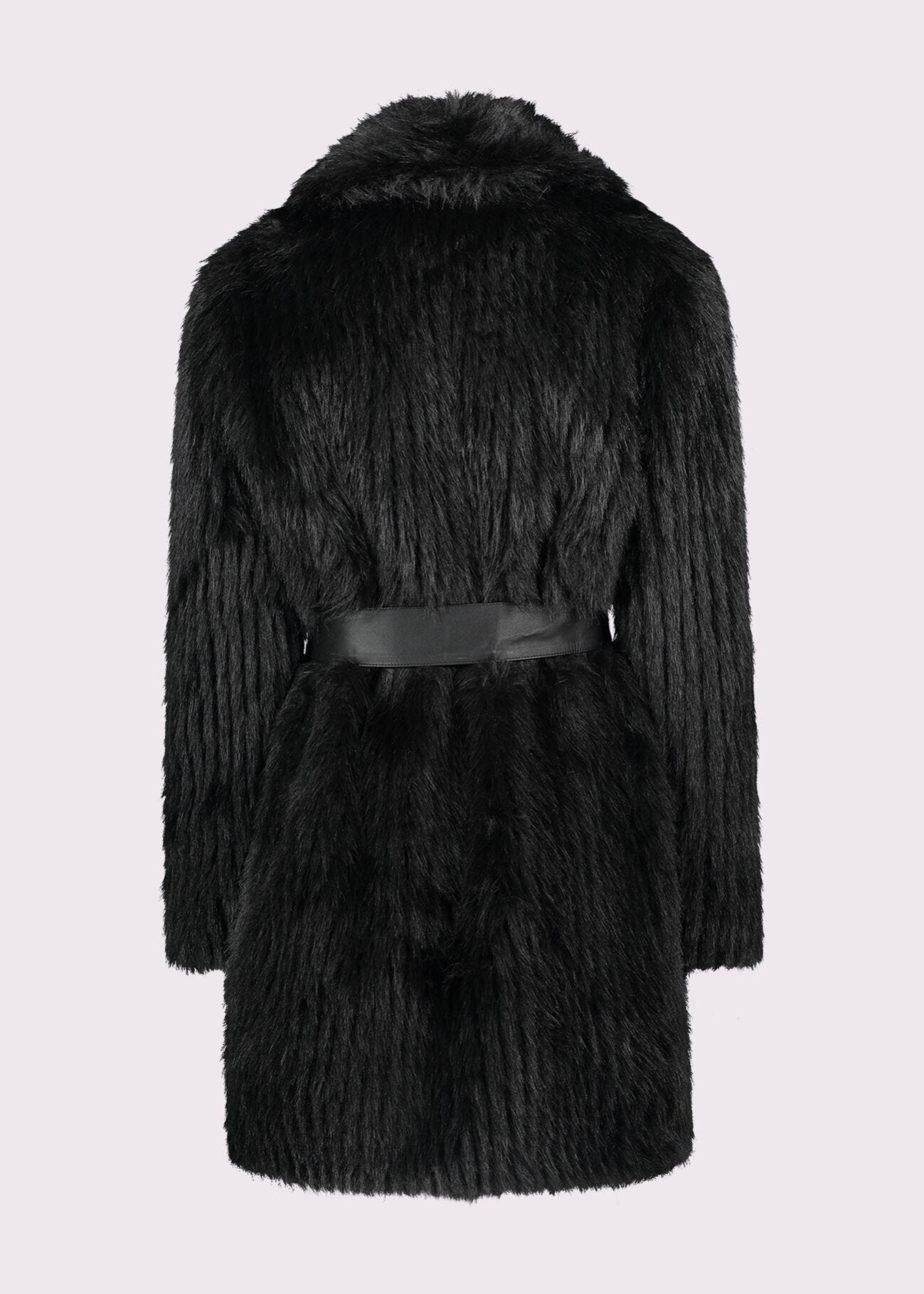Manteau en fourrure synthétique noire