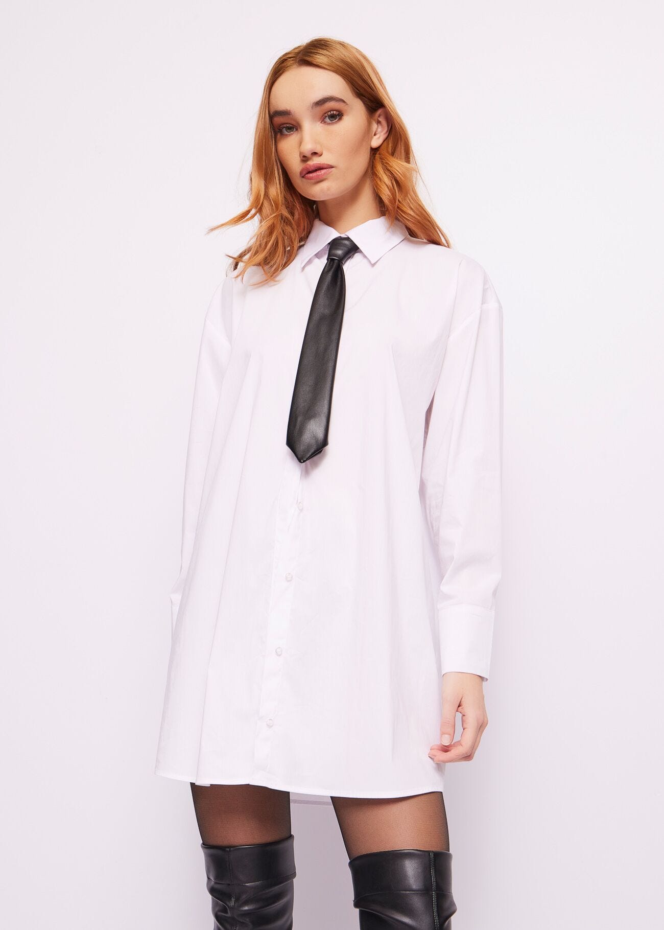Chemise en coton avec cravate