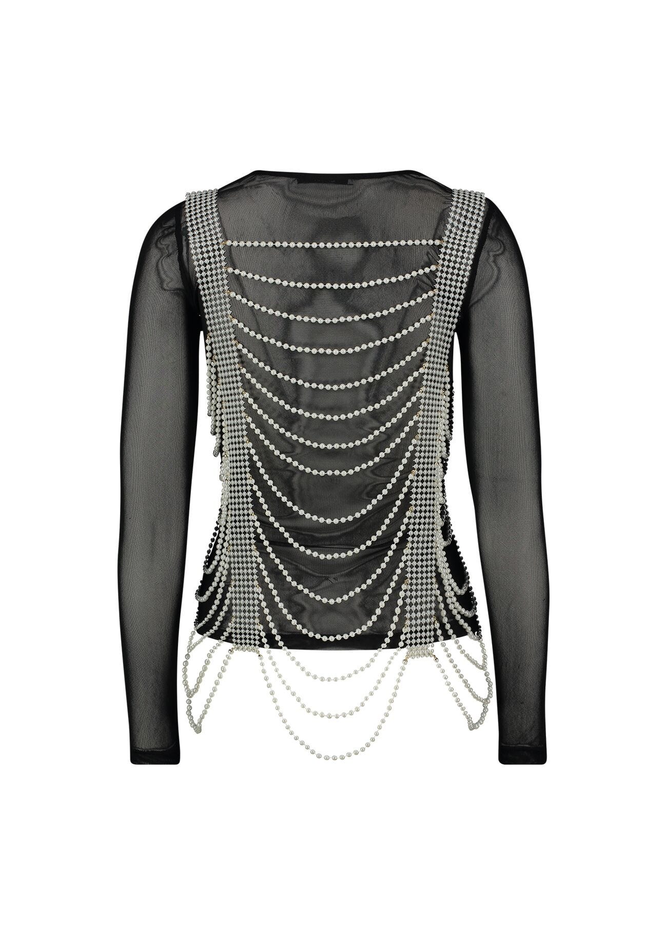 Tulle tshirt with beads