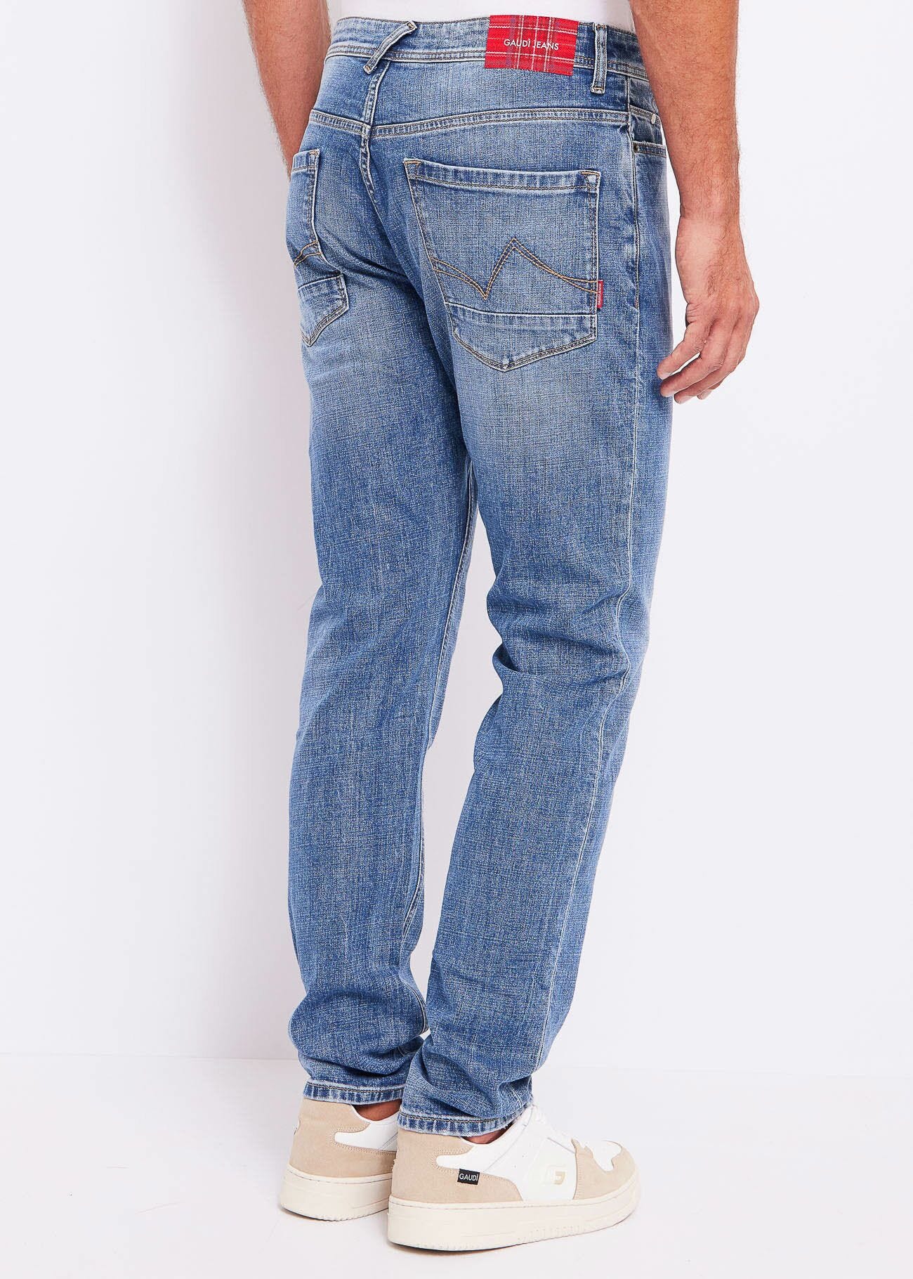 Jeans slim in denim di cotone