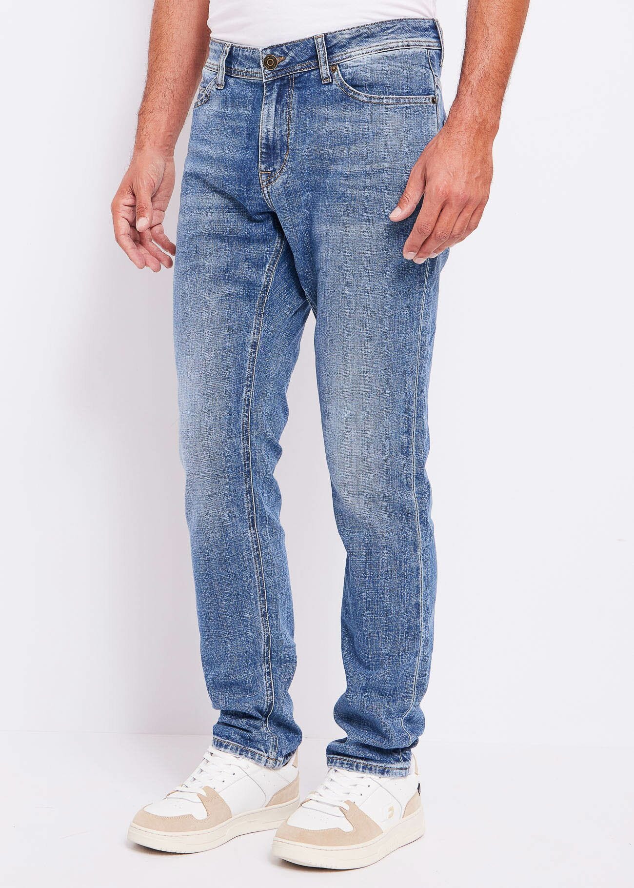 Jeans slim in denim di cotone