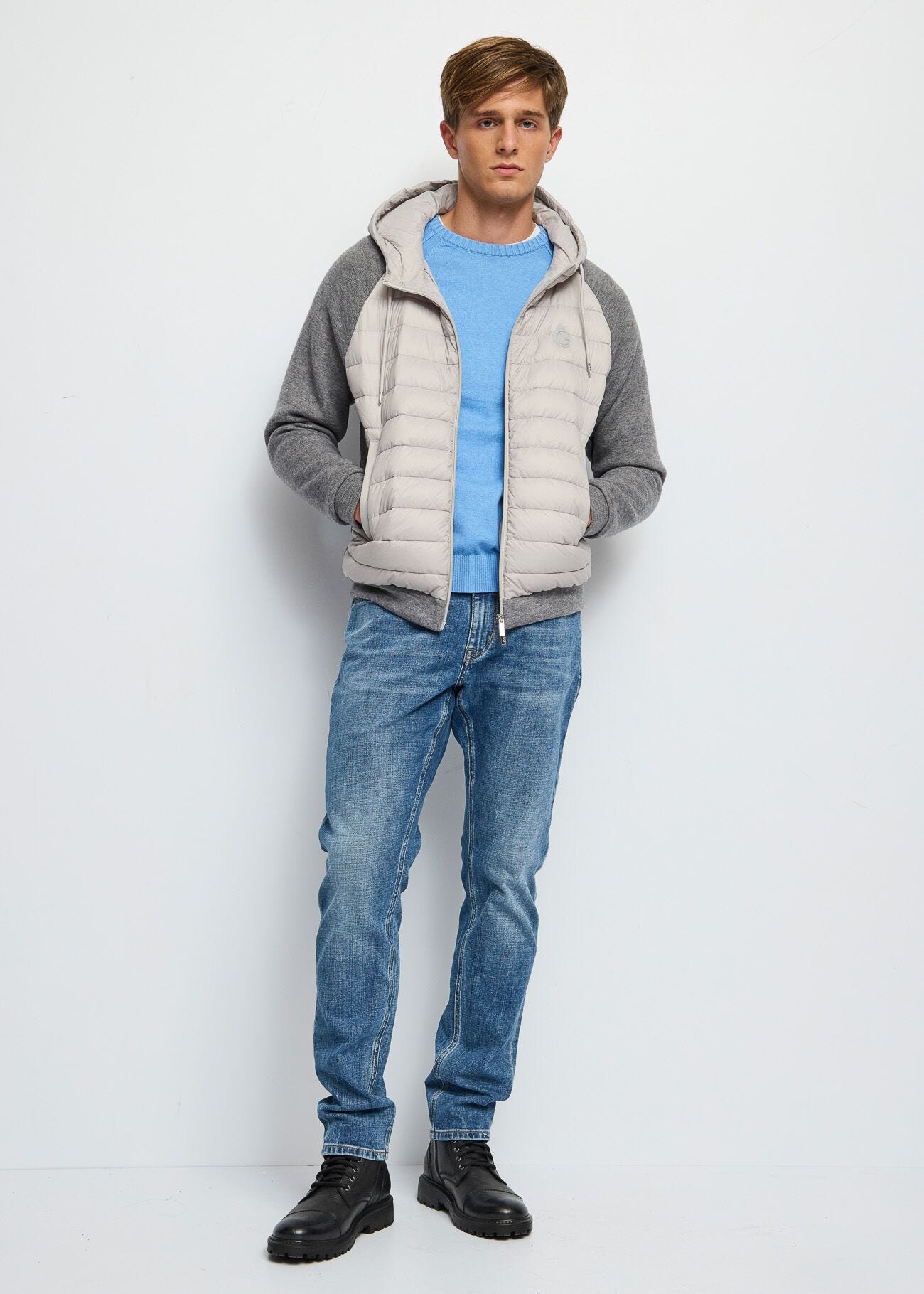 Jeans slim in denim di cotone