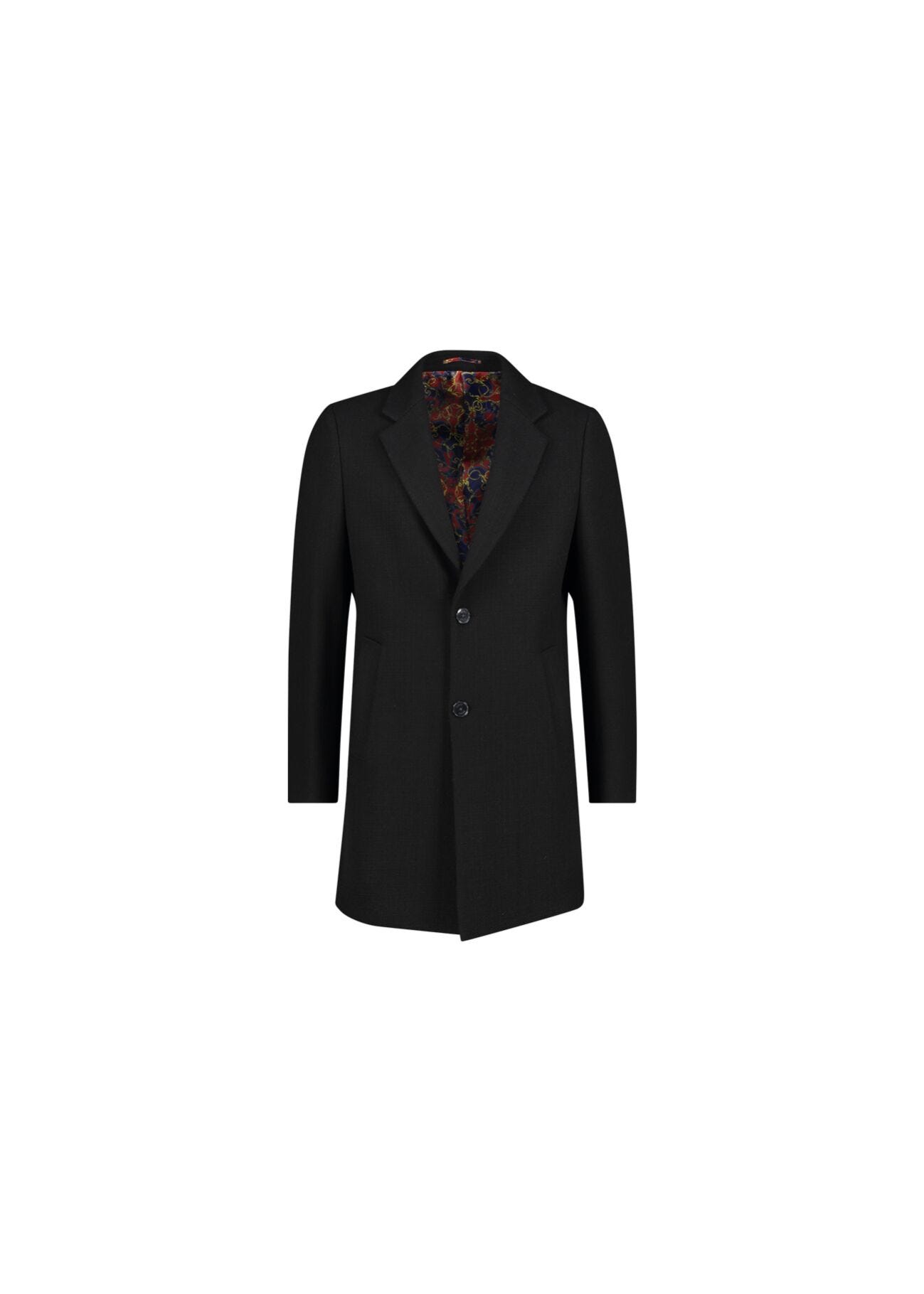 Black coat with buttons