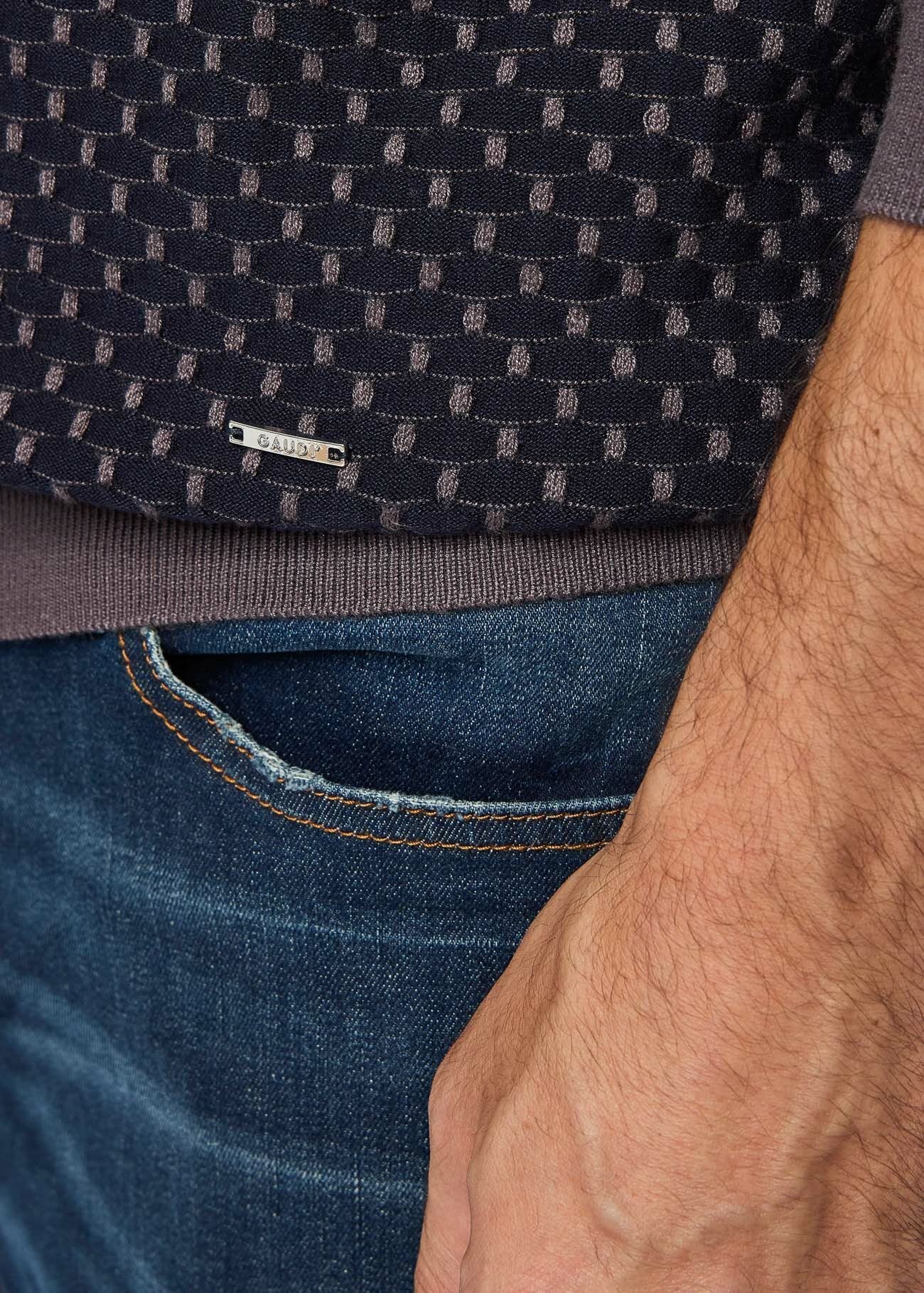 Maglia girocollo blu