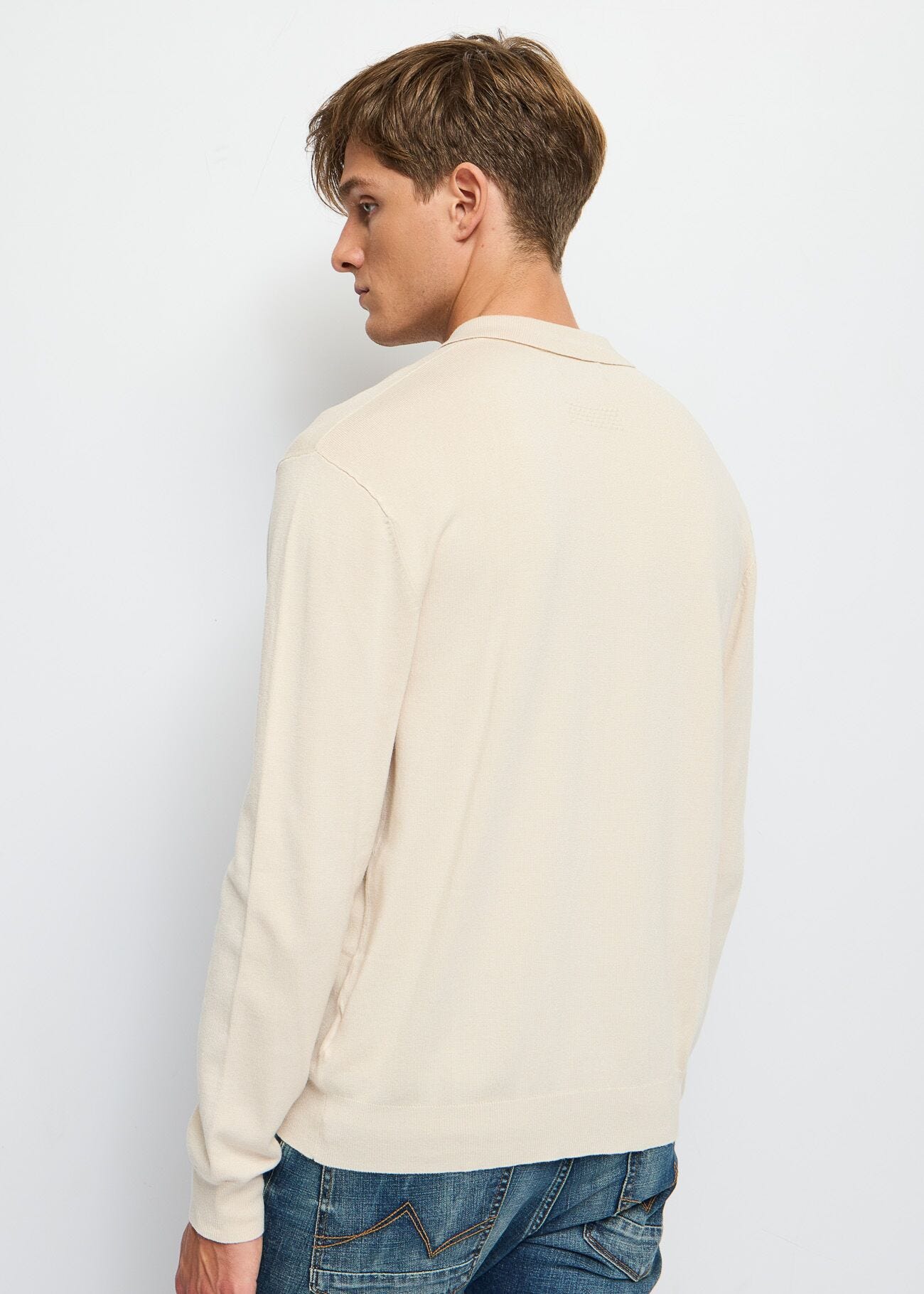 Polo bianca in maglia