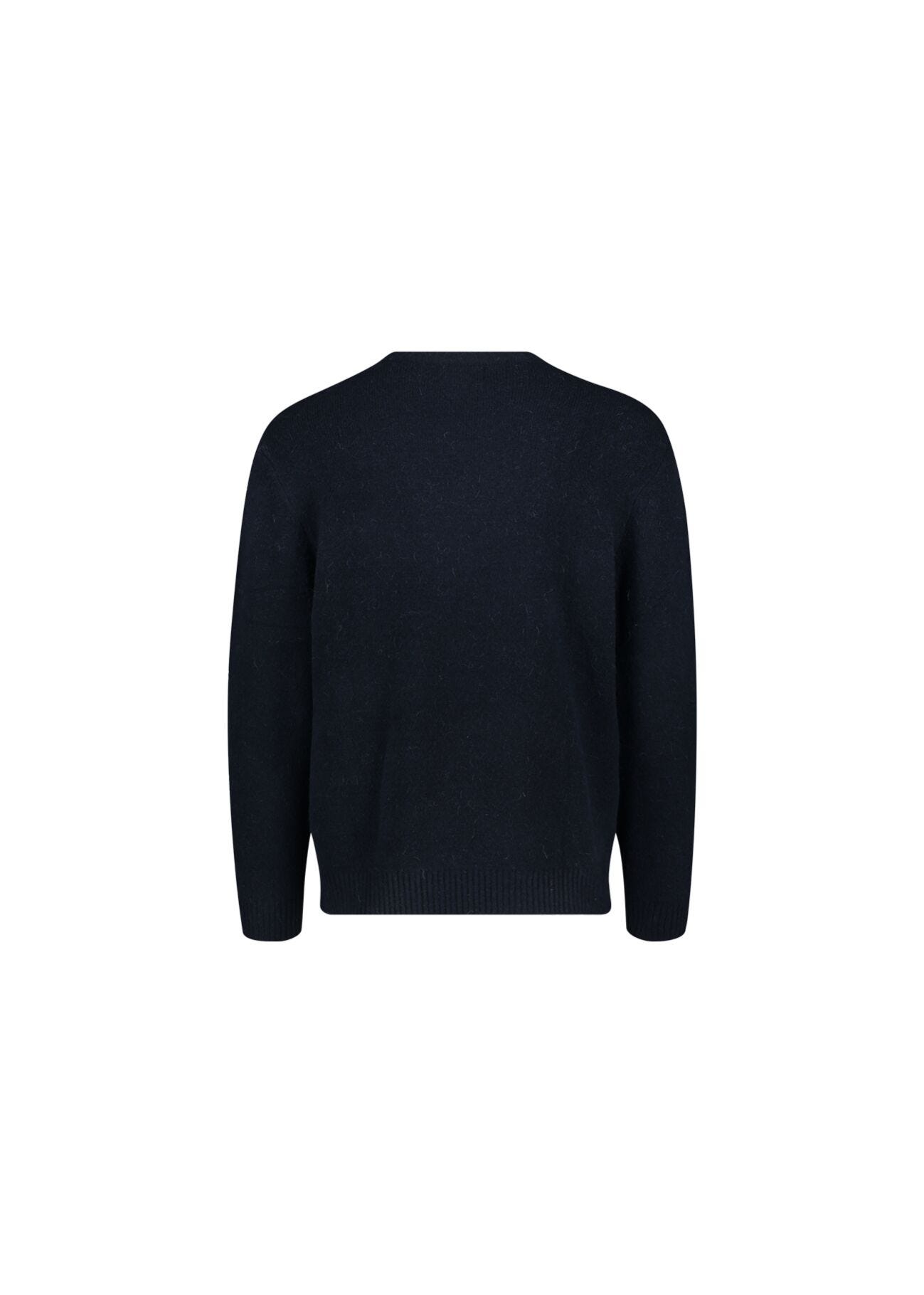 Maglia blu in misto alpaca e lana