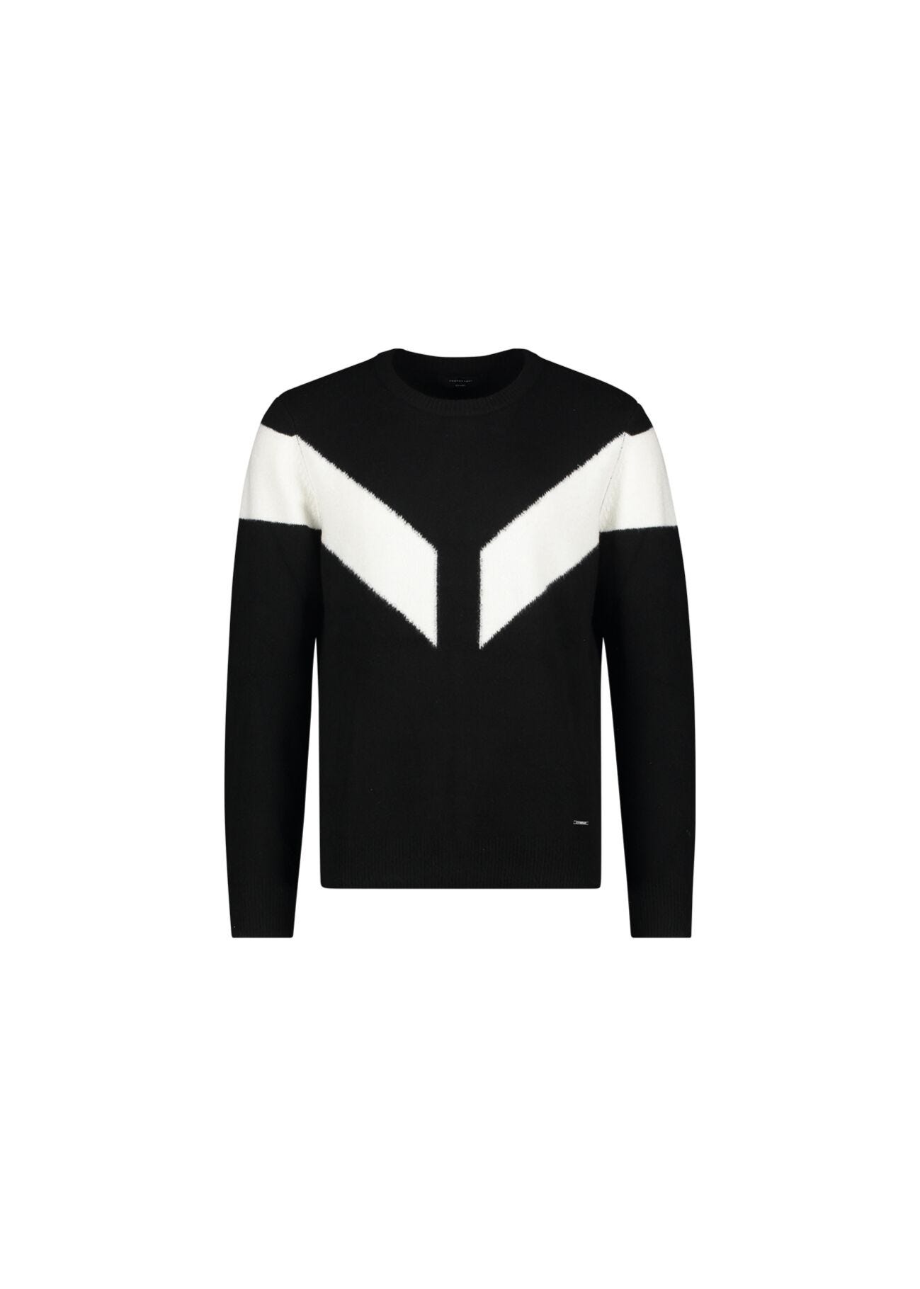 Jersey de cuello redondo en mezcla de lana