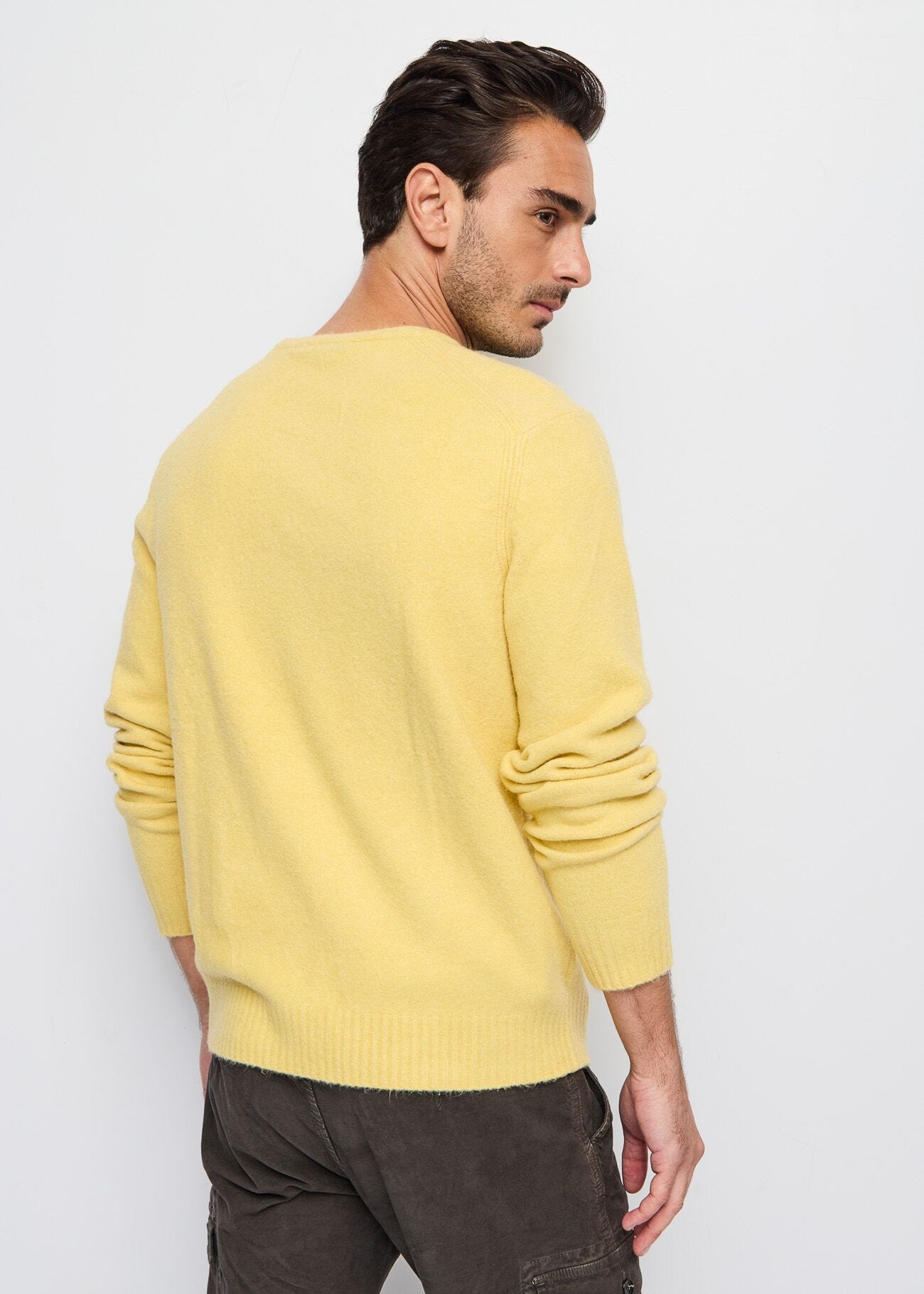 Yellow jumper in wool blend
