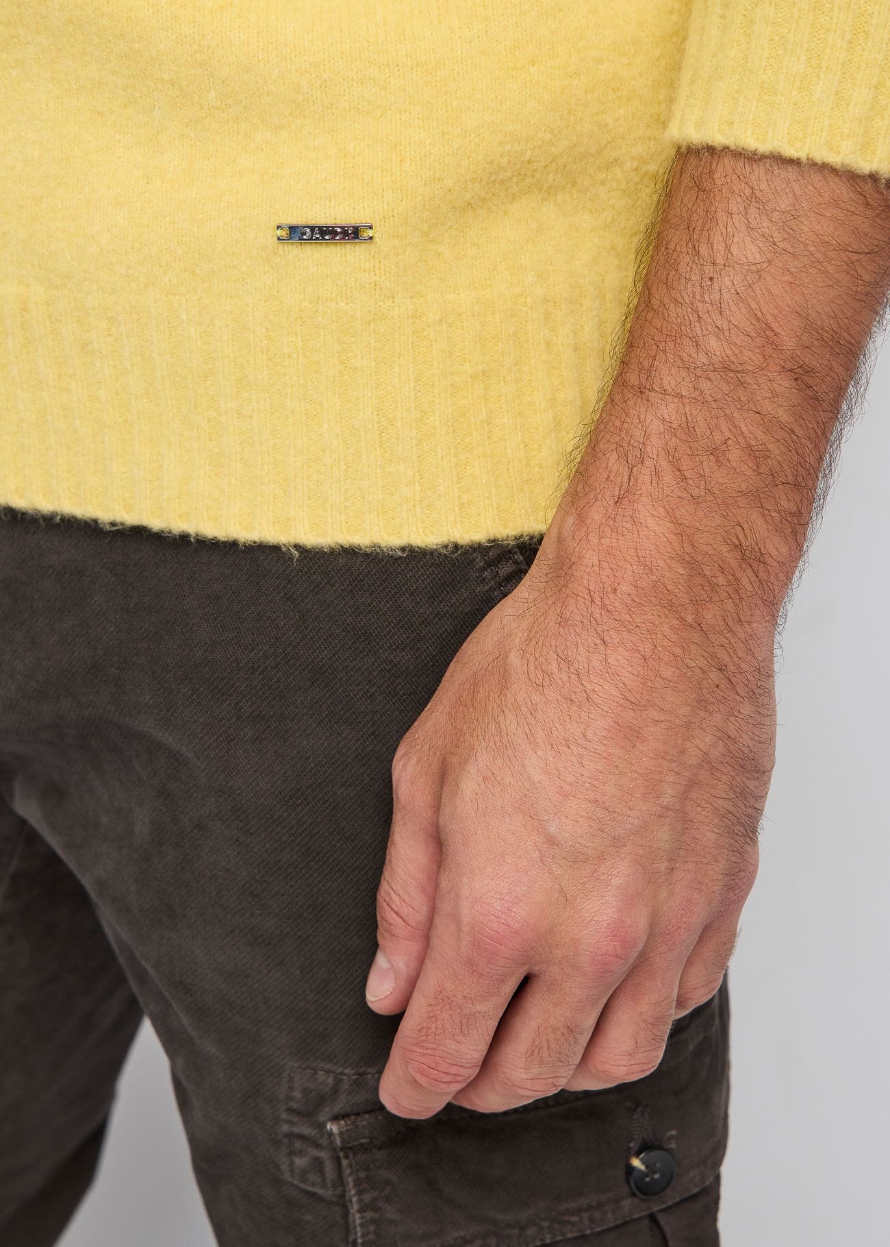 Yellow jumper in wool blend