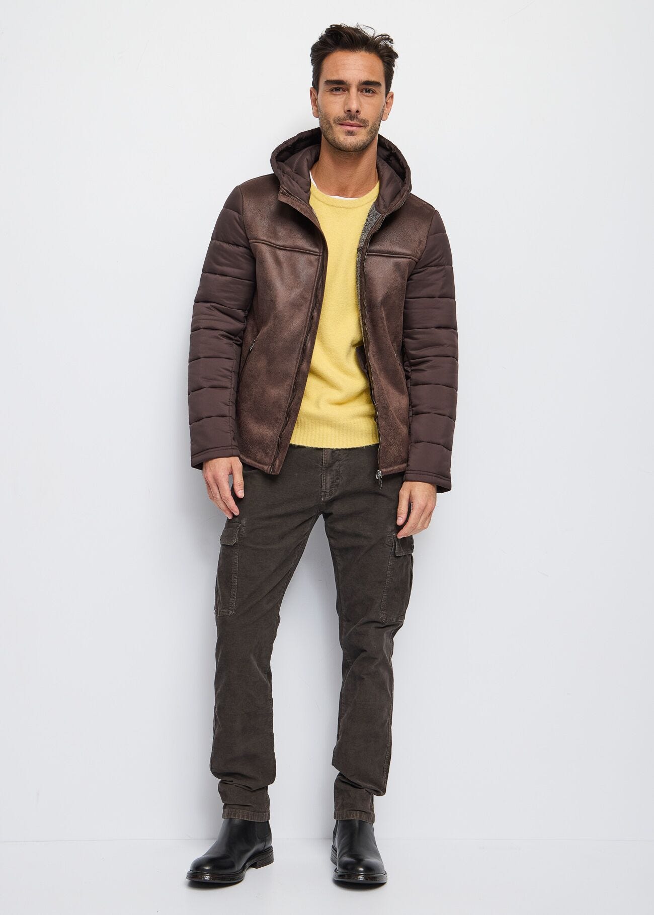 Yellow jumper in wool blend
