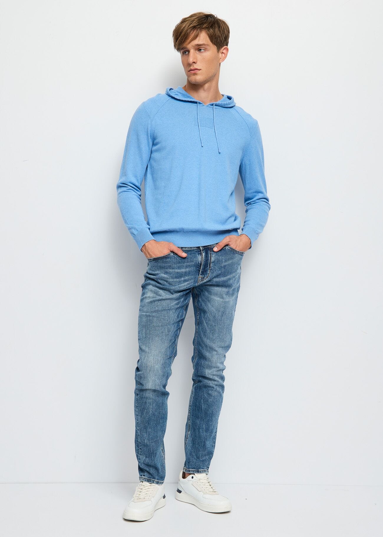 Felpa in cotone e cashmere