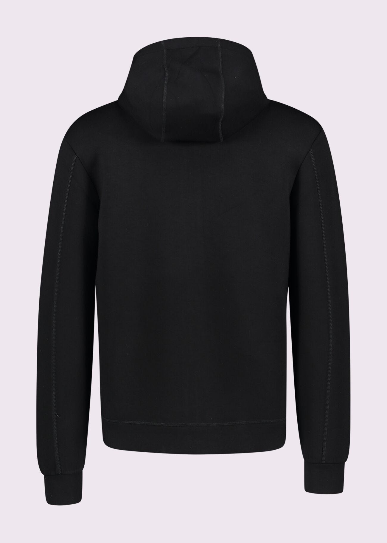 Sweat-shirt noir avec capuche et fermeture éclair