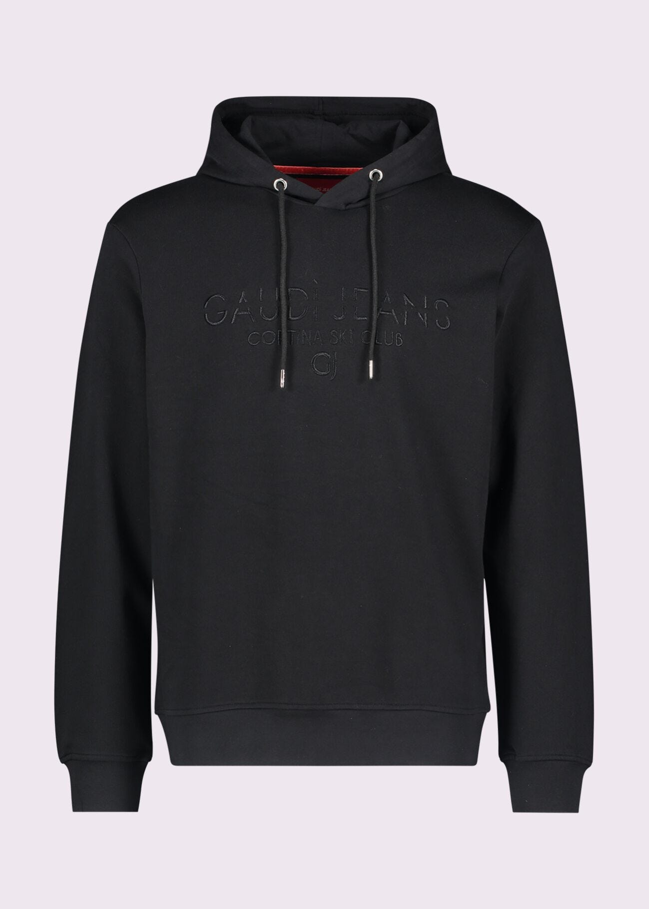Sudadera negra de algodón con logotipo