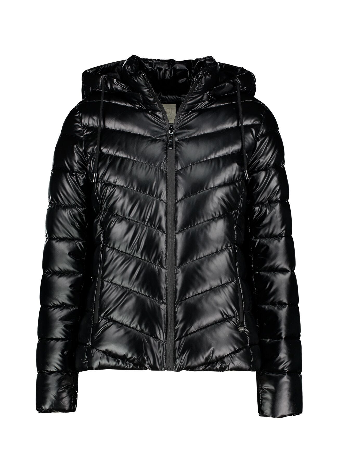 Cropped down jacket with hood