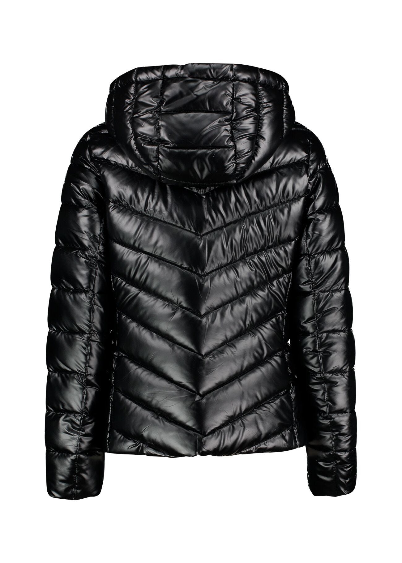 Cropped down jacket with hood