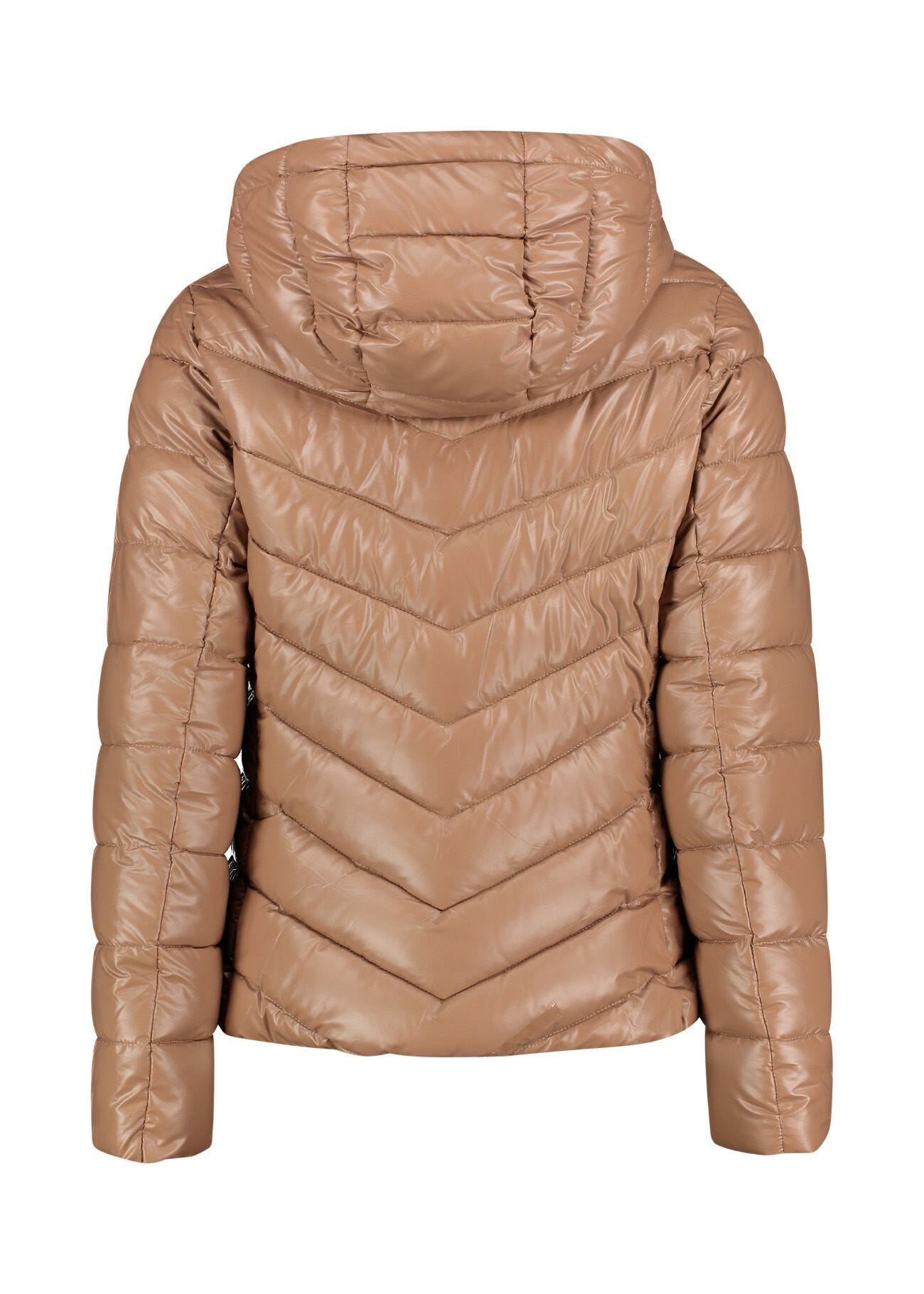 Cropped down jacket with hood