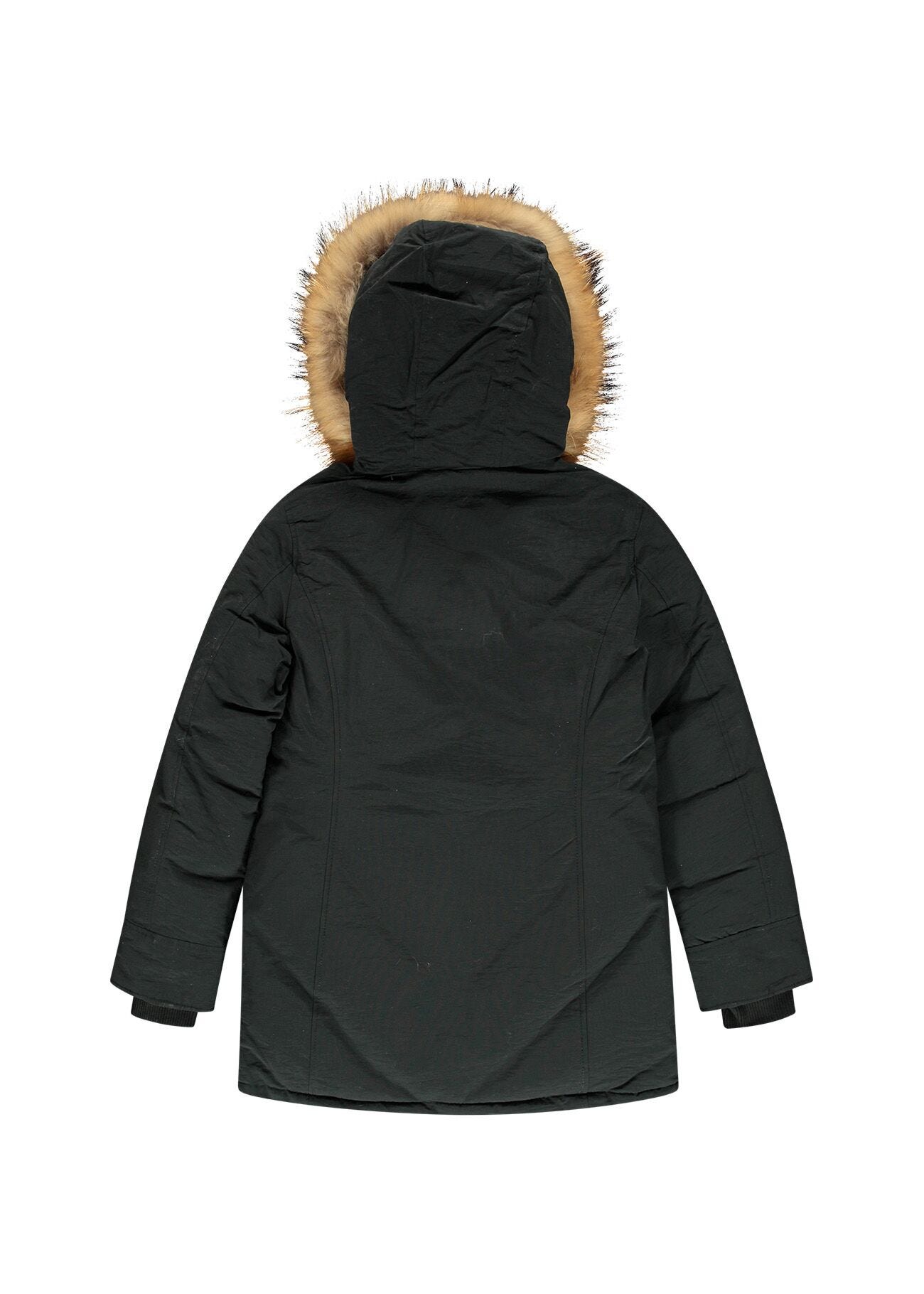 Cropped down jacket with hood