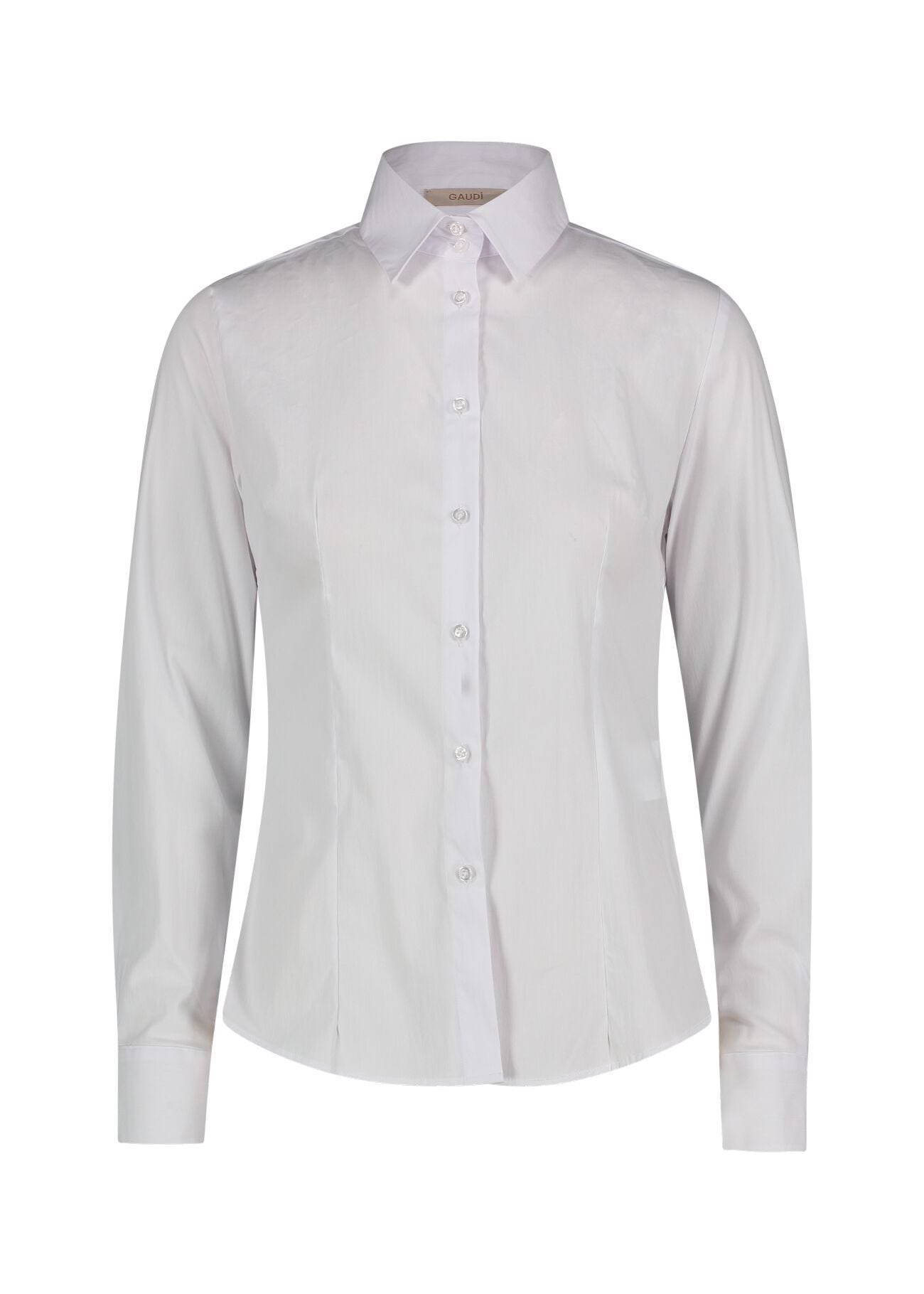 White cotton-blend shirt