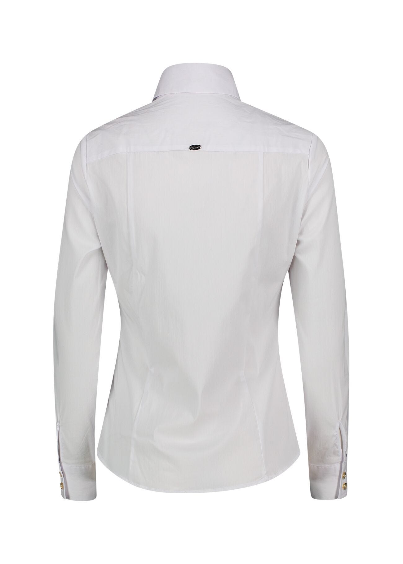 White cotton-blend shirt