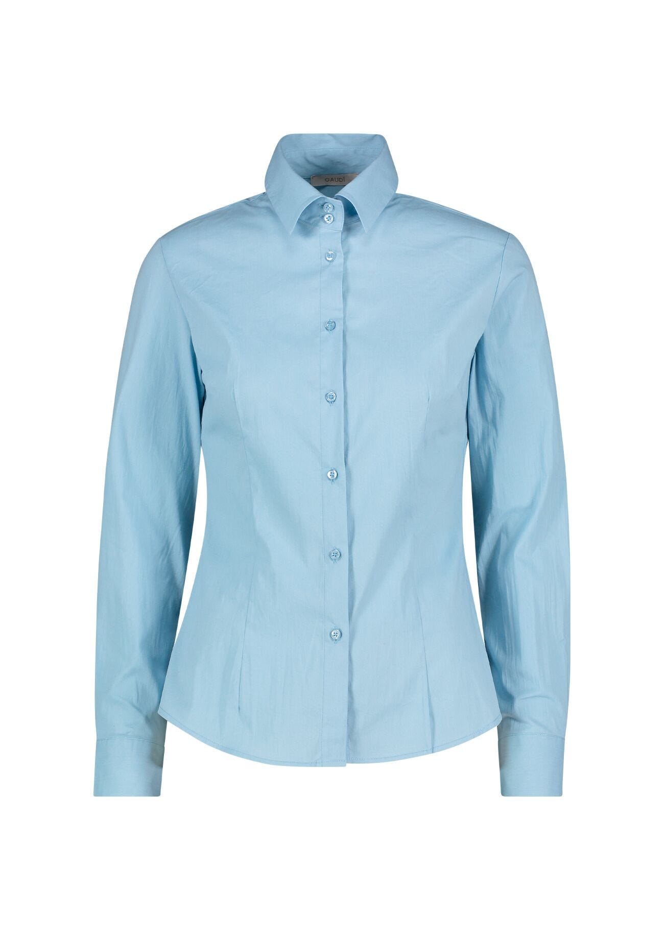 Blue cotton-blend shirt