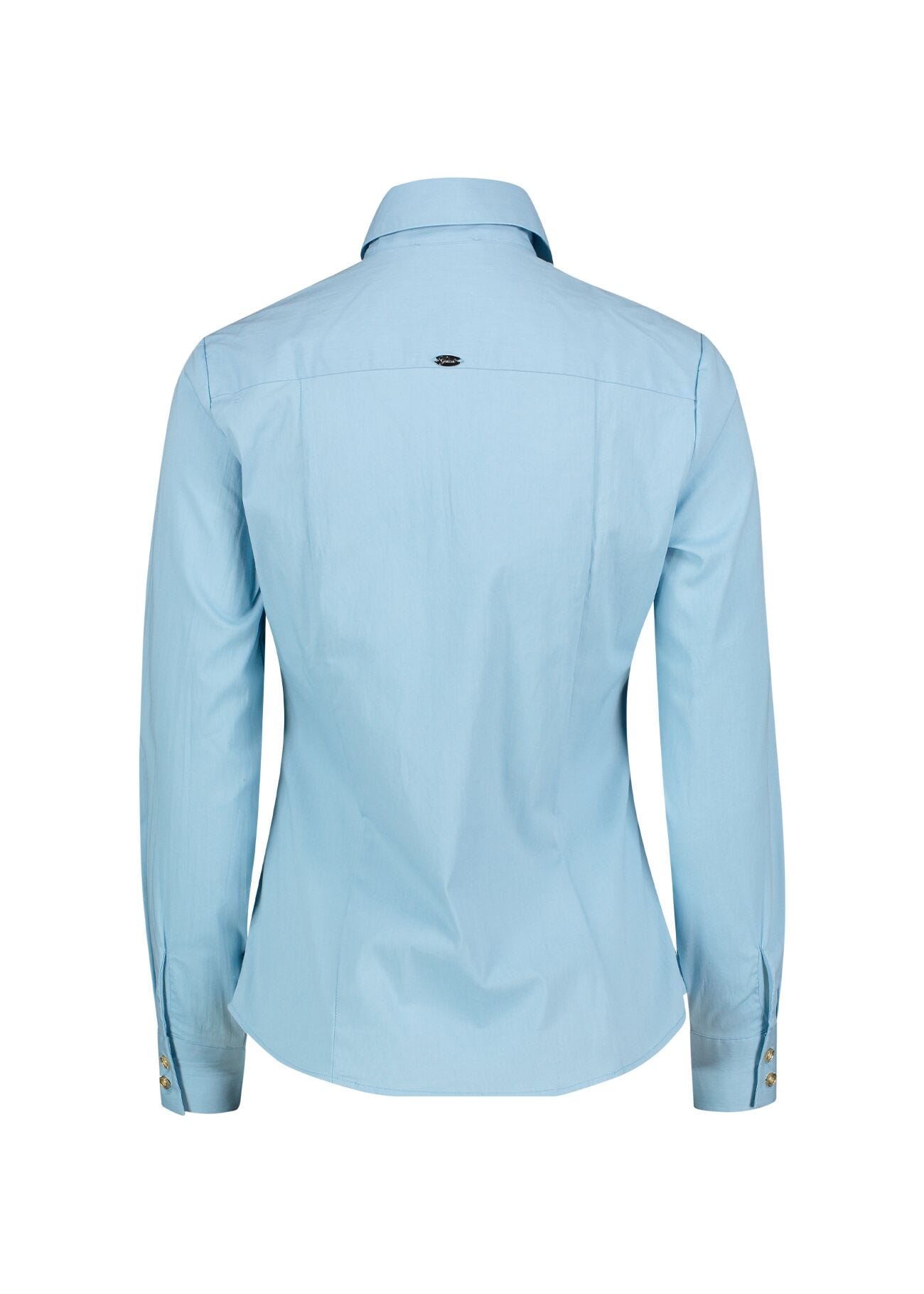 Blue cotton-blend shirt