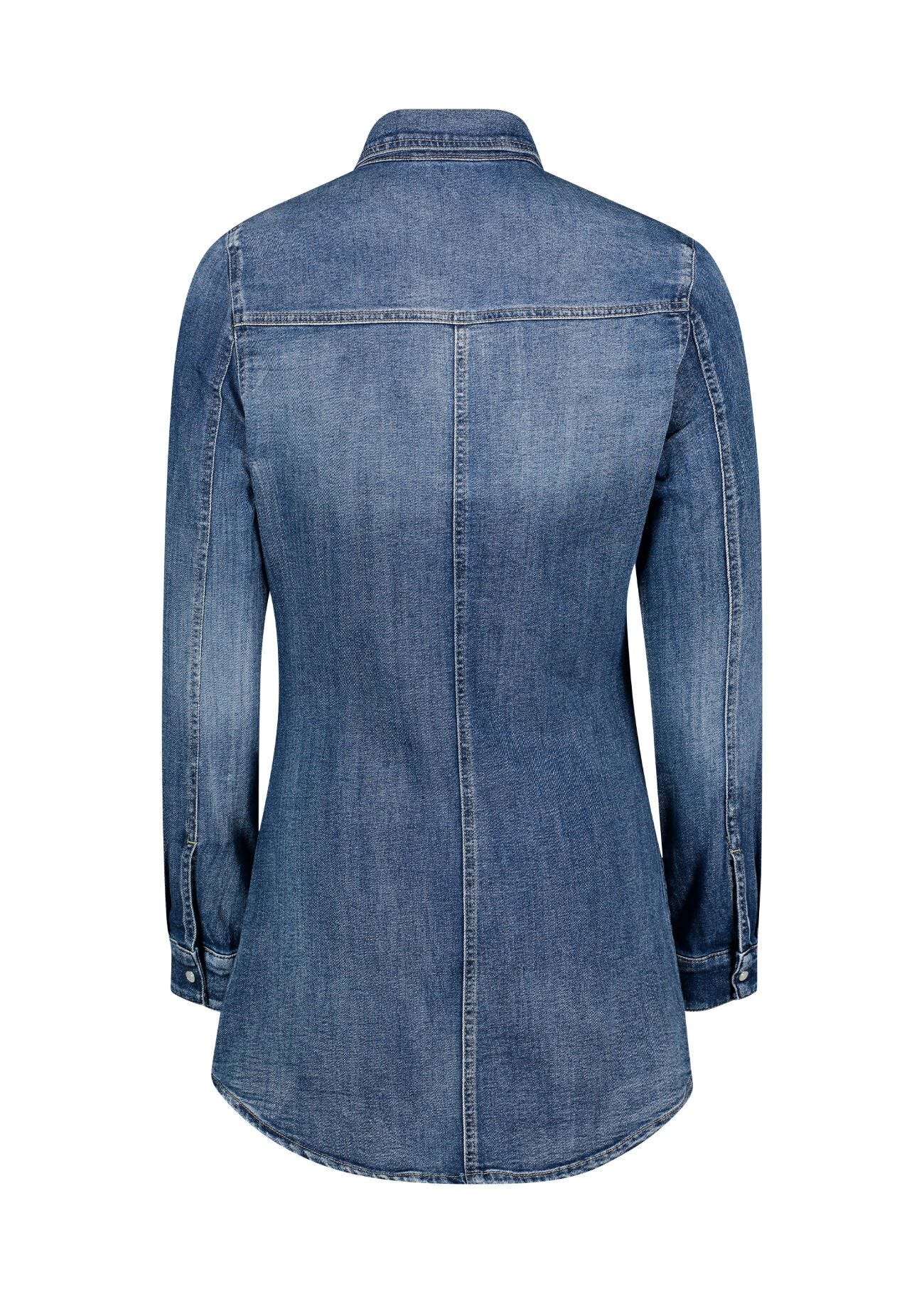 White cotton-blend shirt