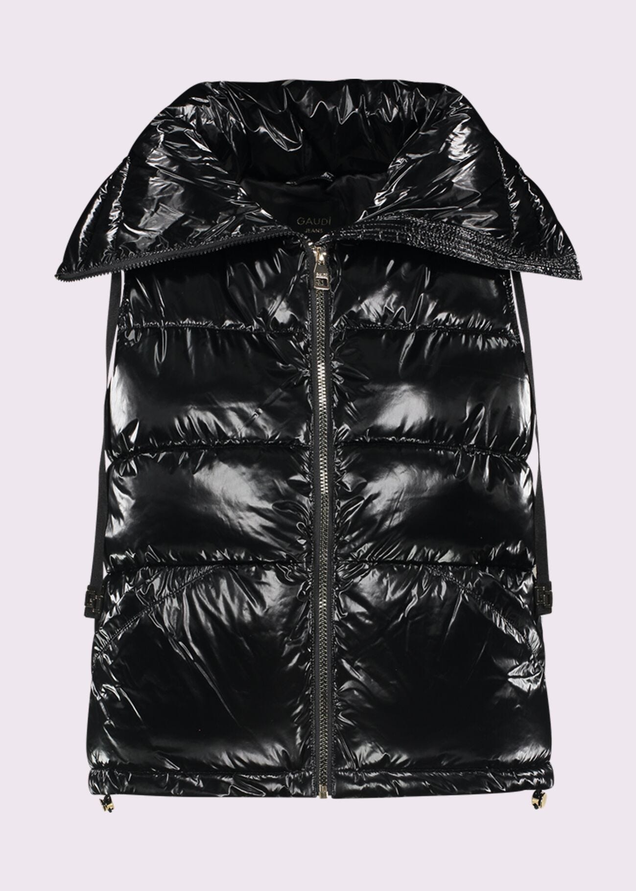 Black nylon padded gilet