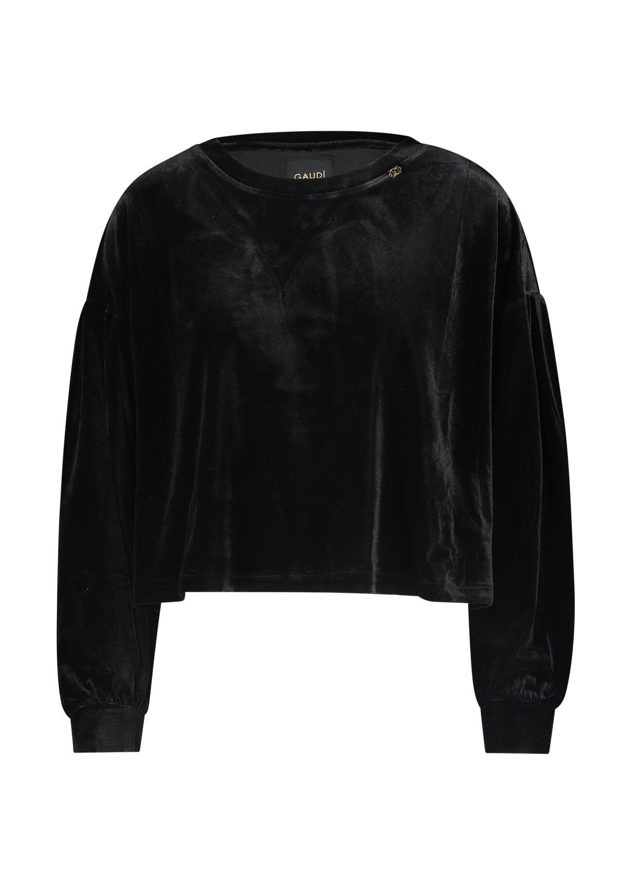 Black chenille sweatshirt