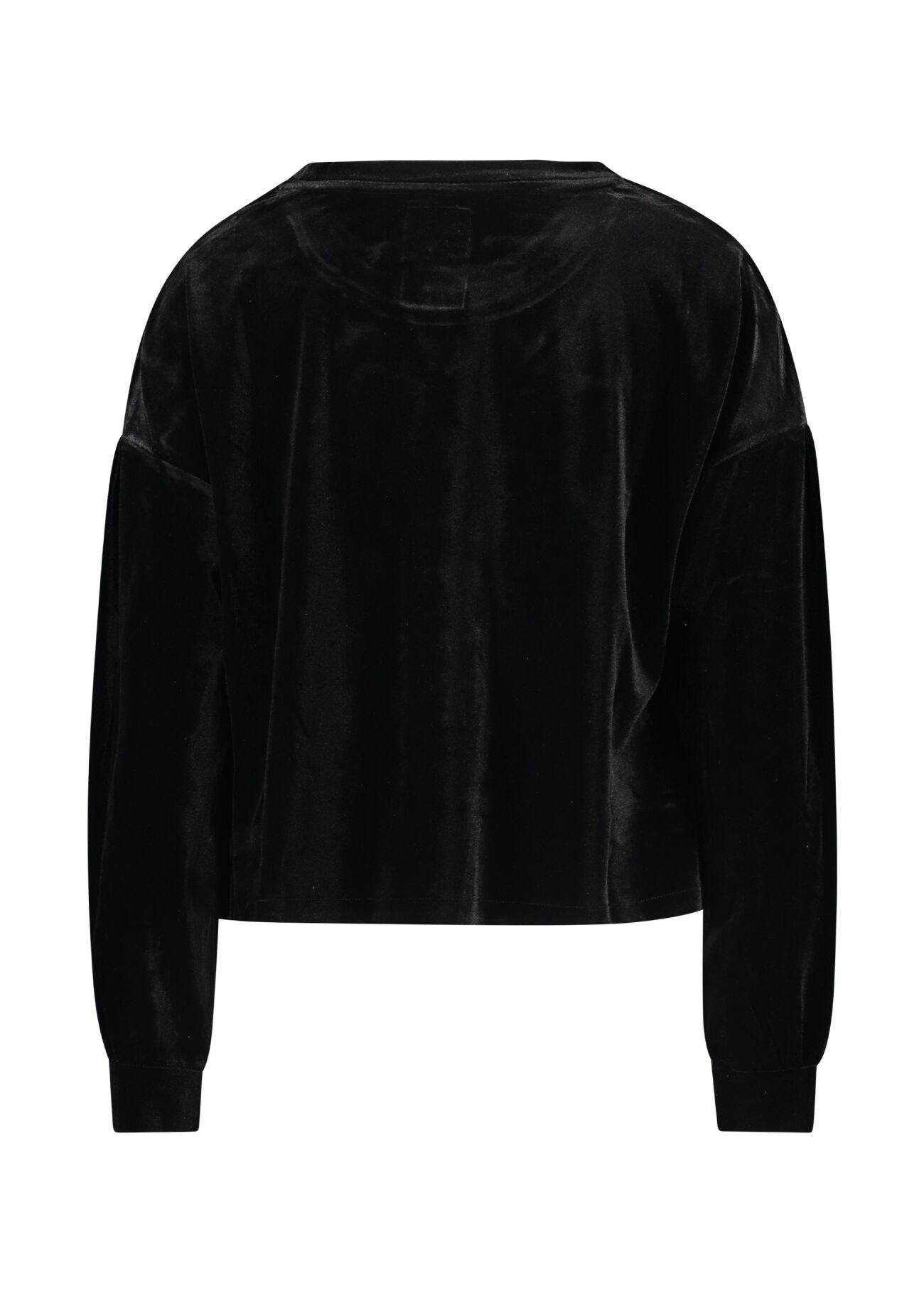 Black chenille sweatshirt