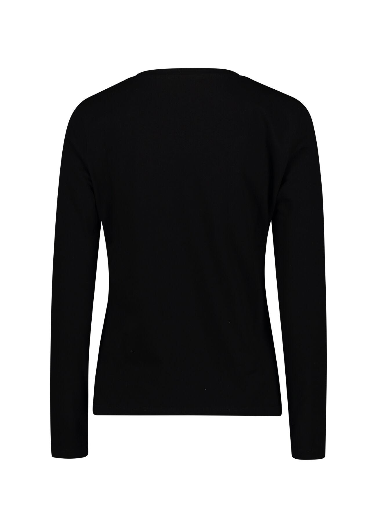 Black cotton tshirt with rhinestones