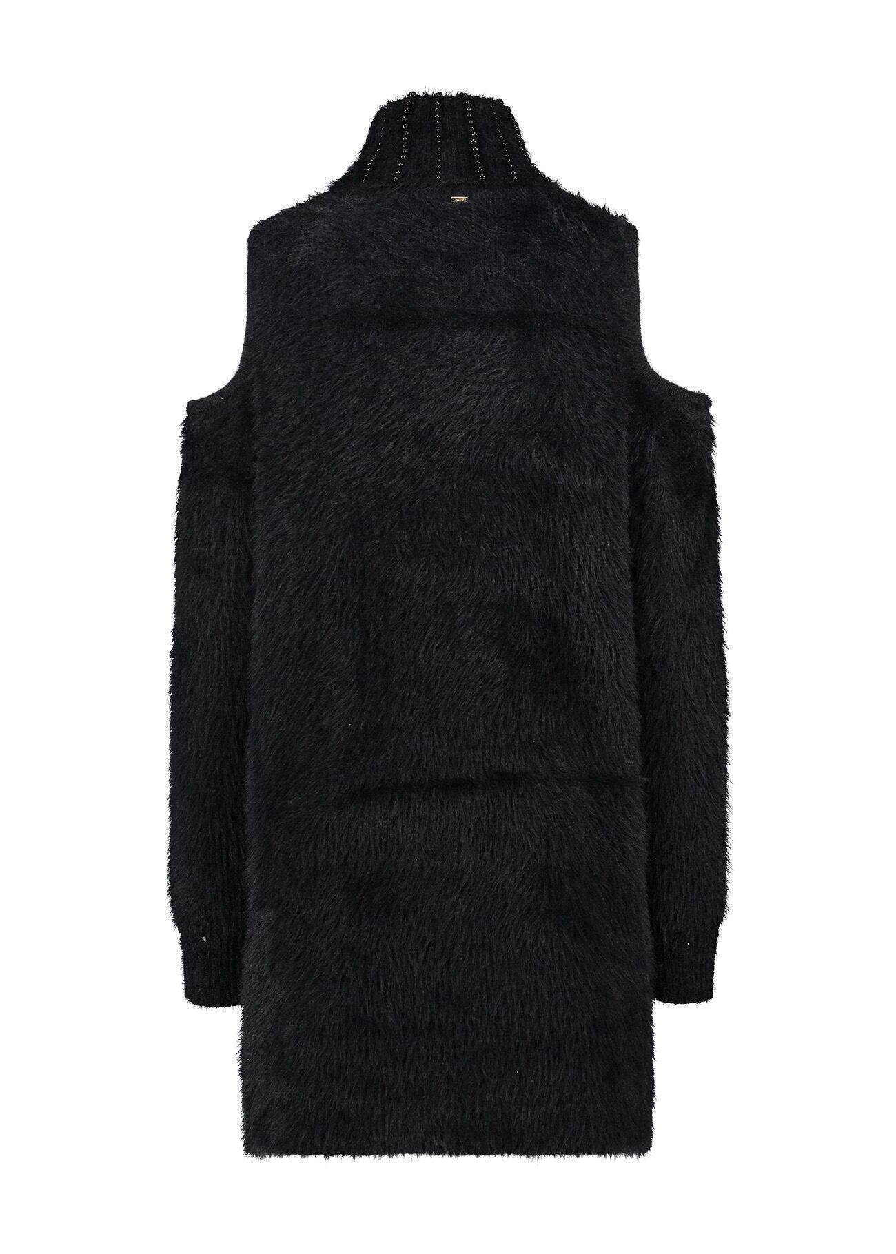 Mini-robe noire en maille
