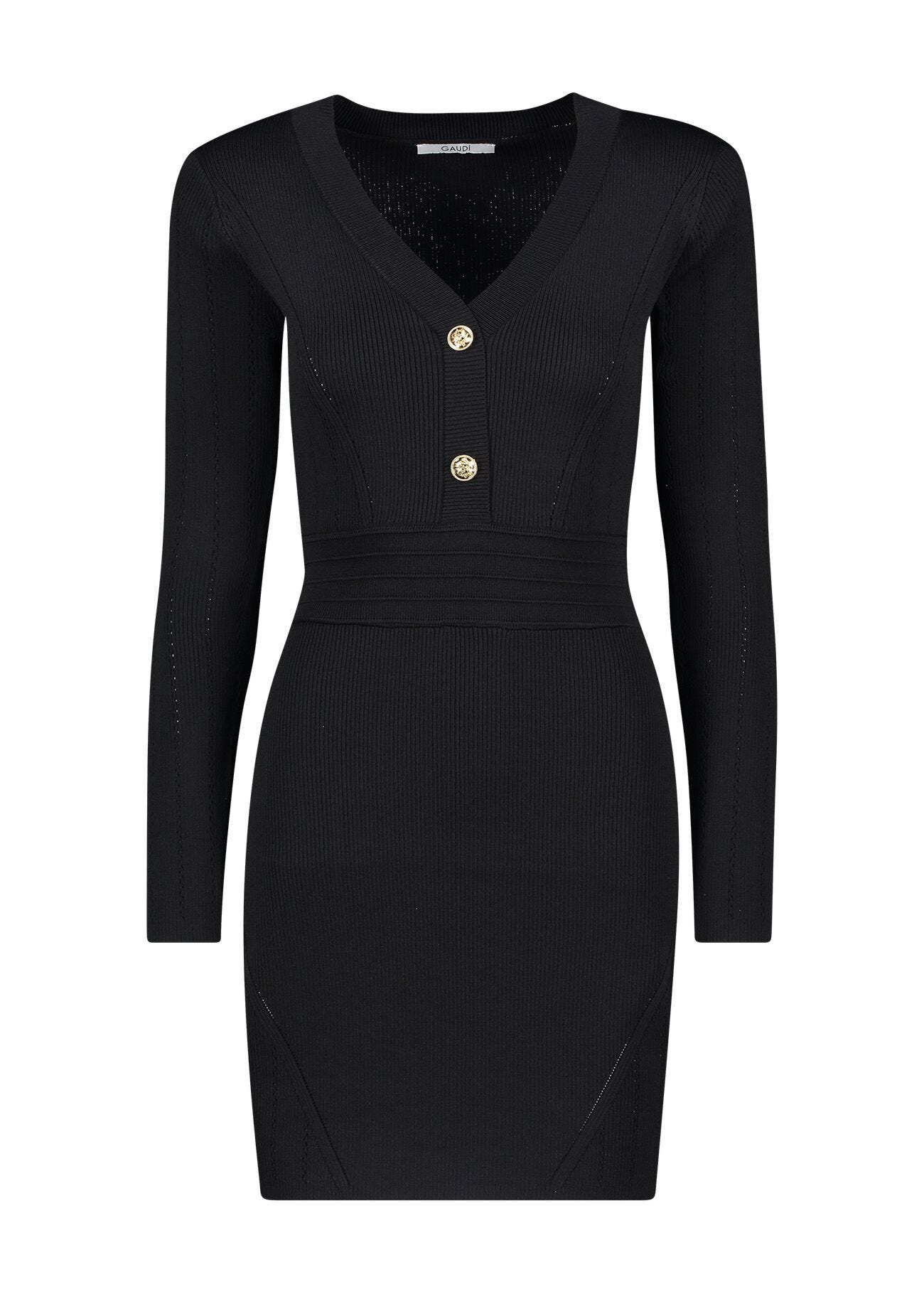 Mini-robe noire en maille