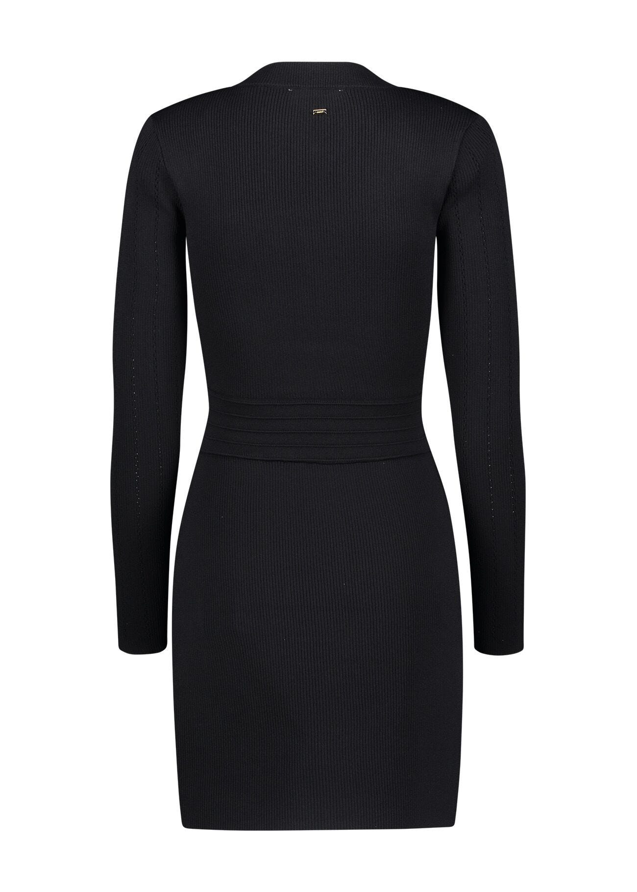 Mini-robe noire en maille