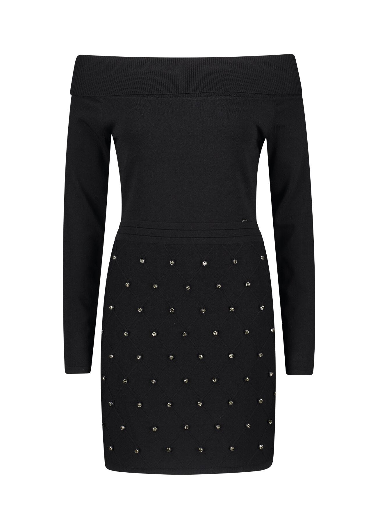 Mini-robe noire en maille
