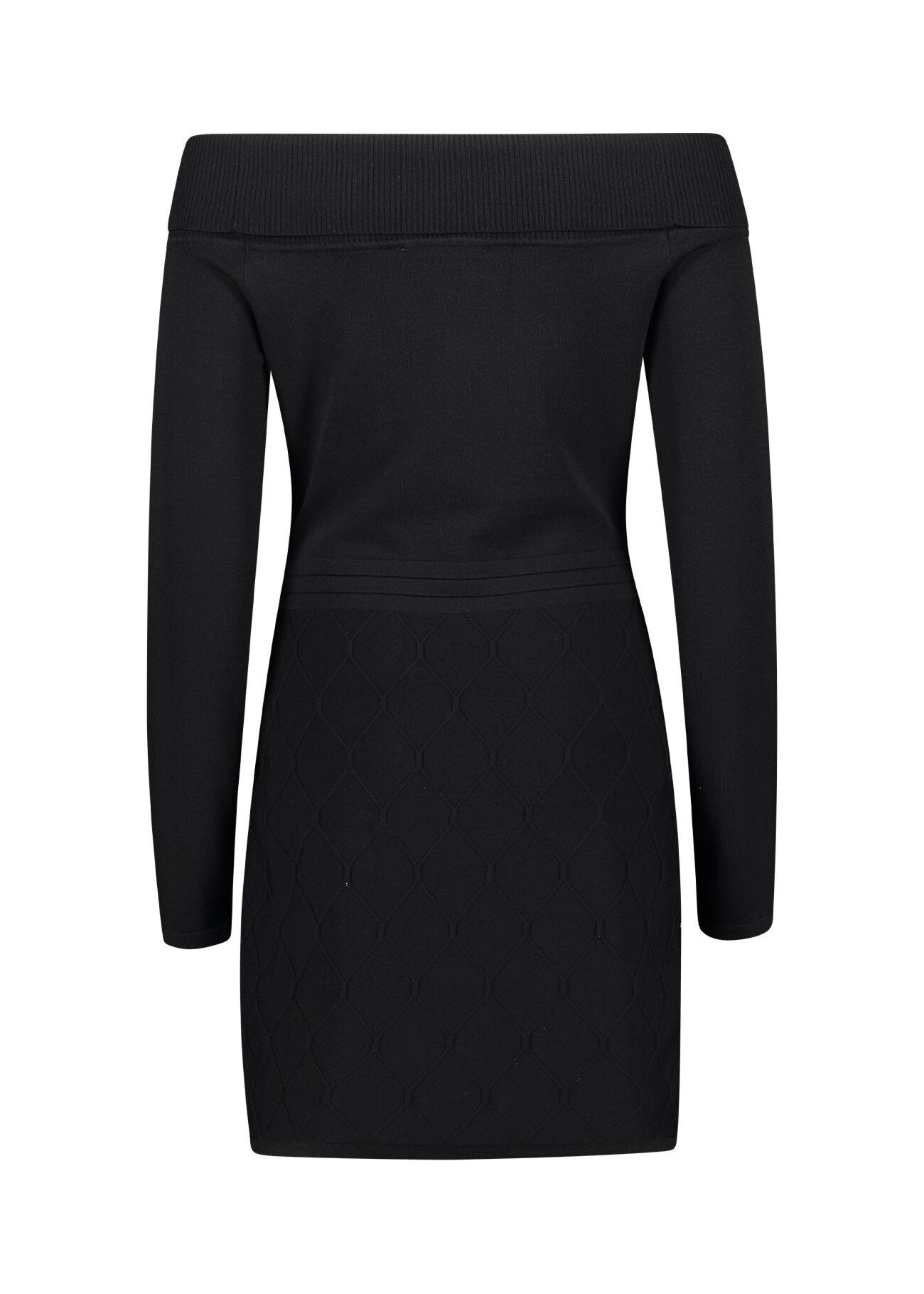 Mini-robe noire en maille