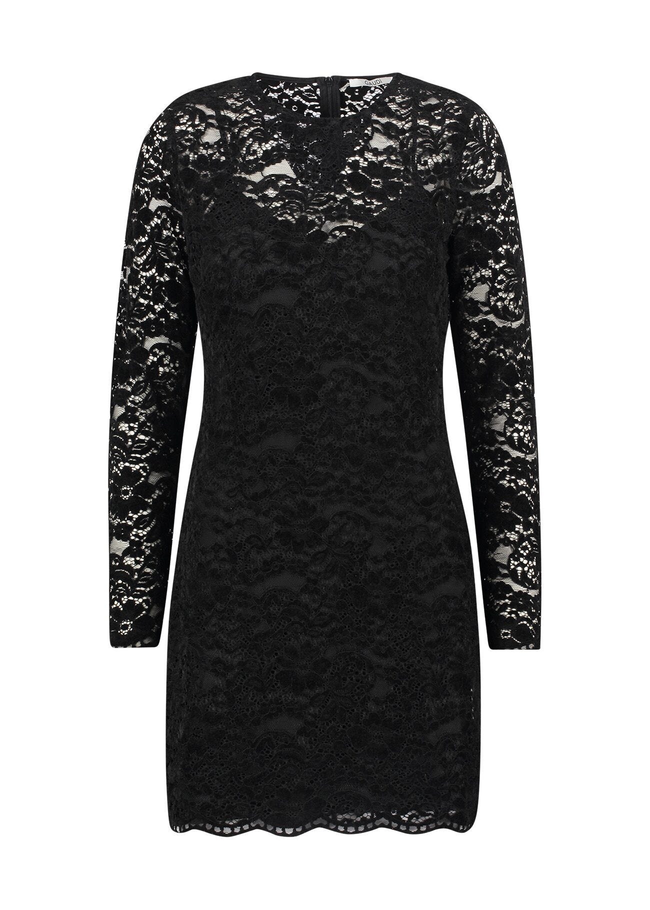 Mini-robe en dentelle noire