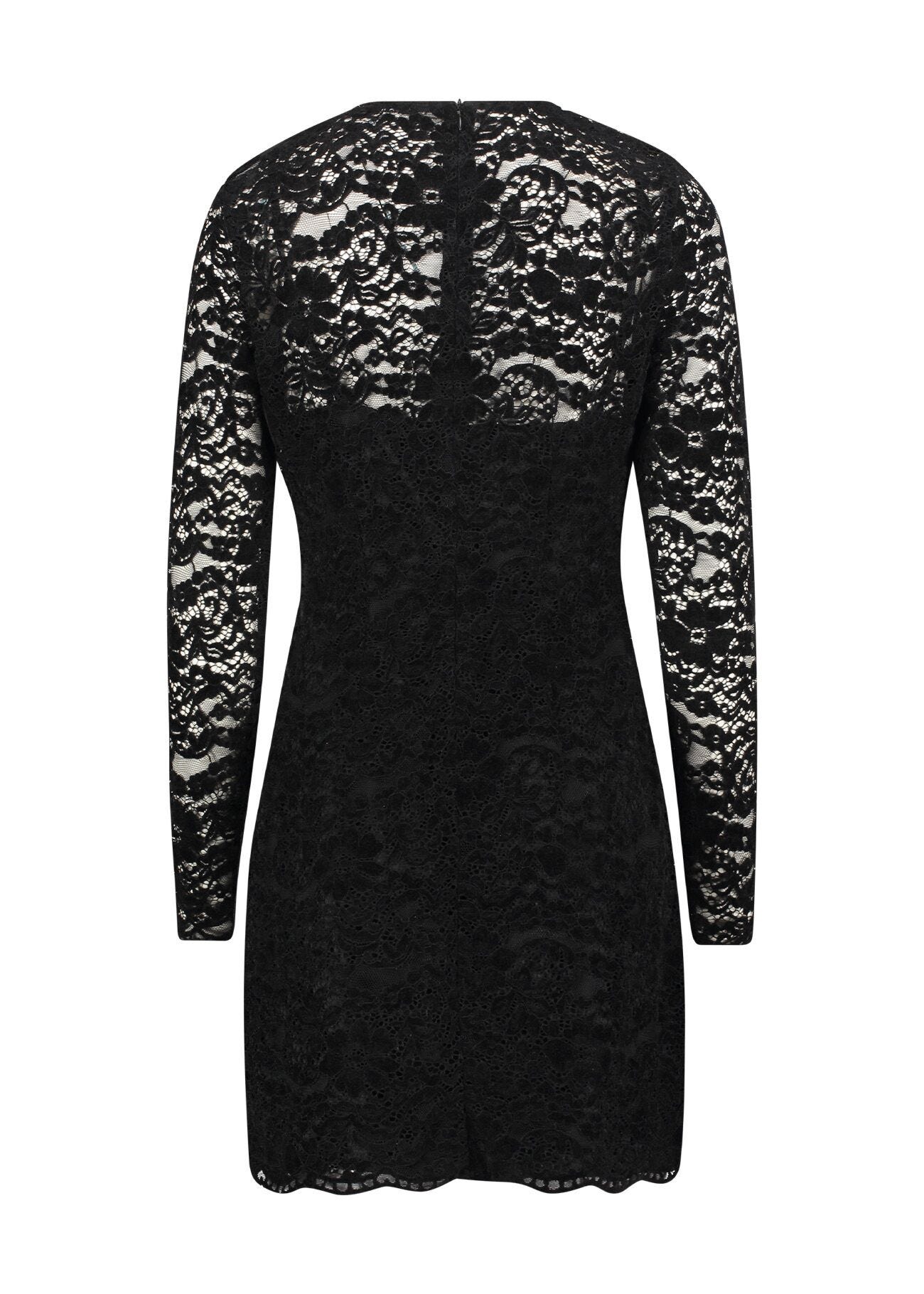 Mini-robe en dentelle noire