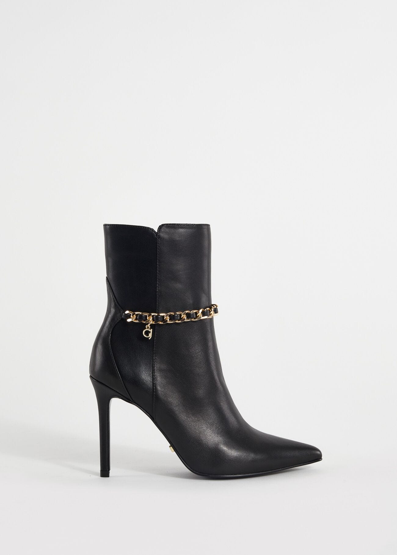 Bottines en cuir avec chaîne