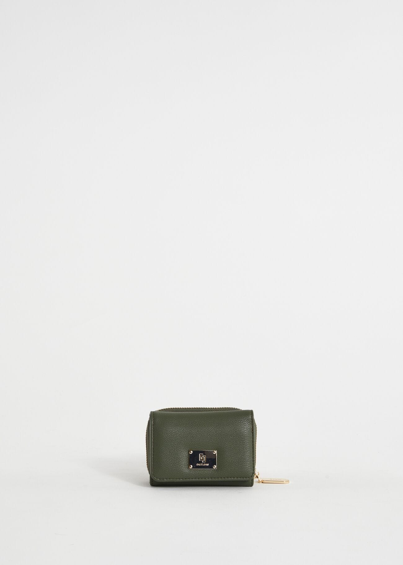 Mini portafoglio verde con patta