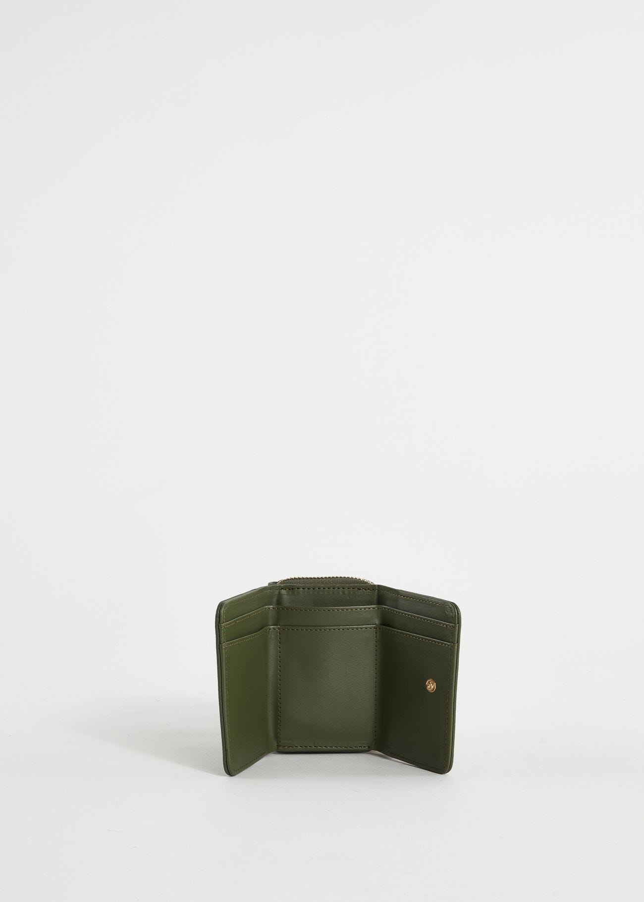 Mini portafoglio verde con patta